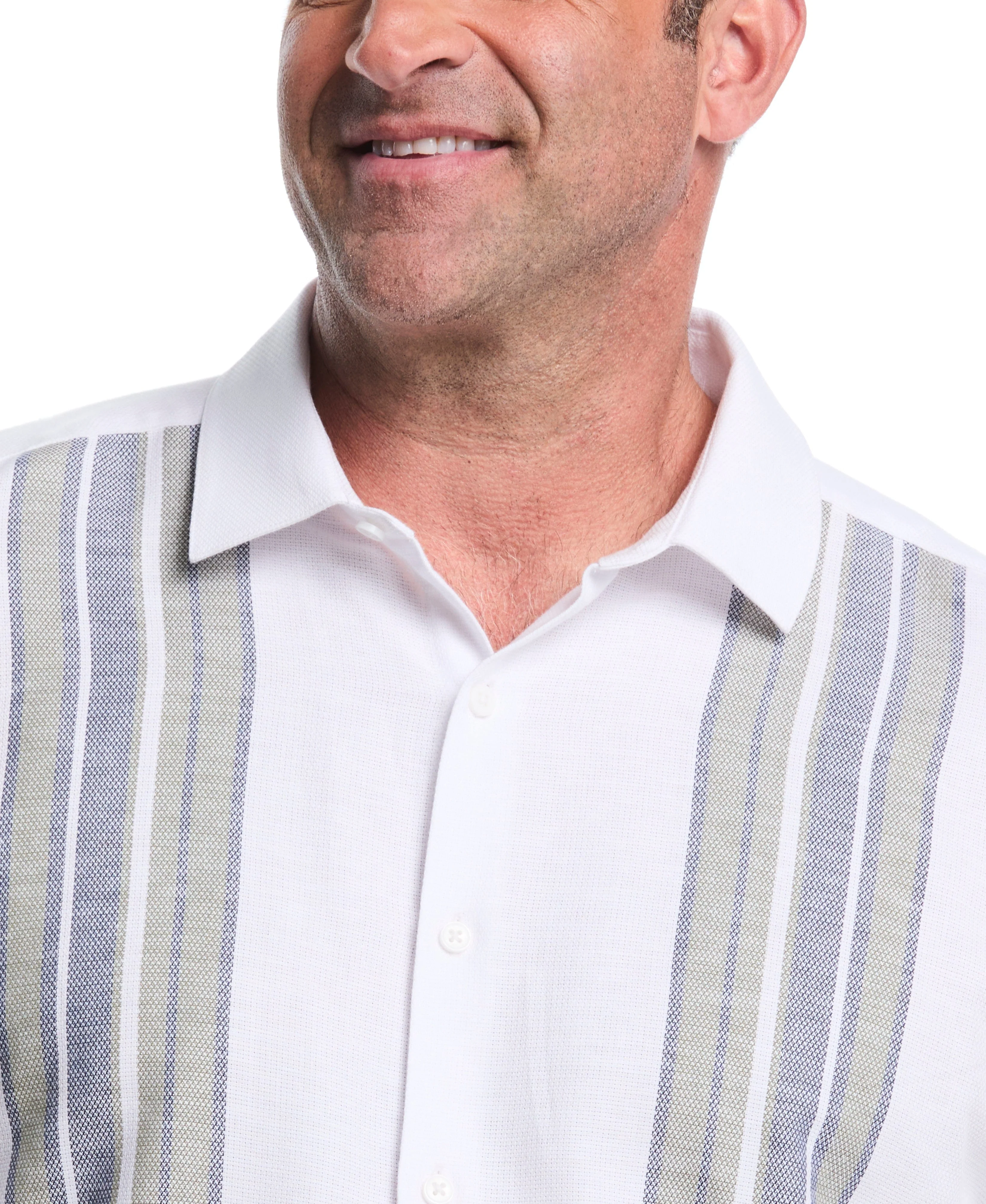 Big & Tall Cotton-Linen Blend Panel Shirt - Image 6