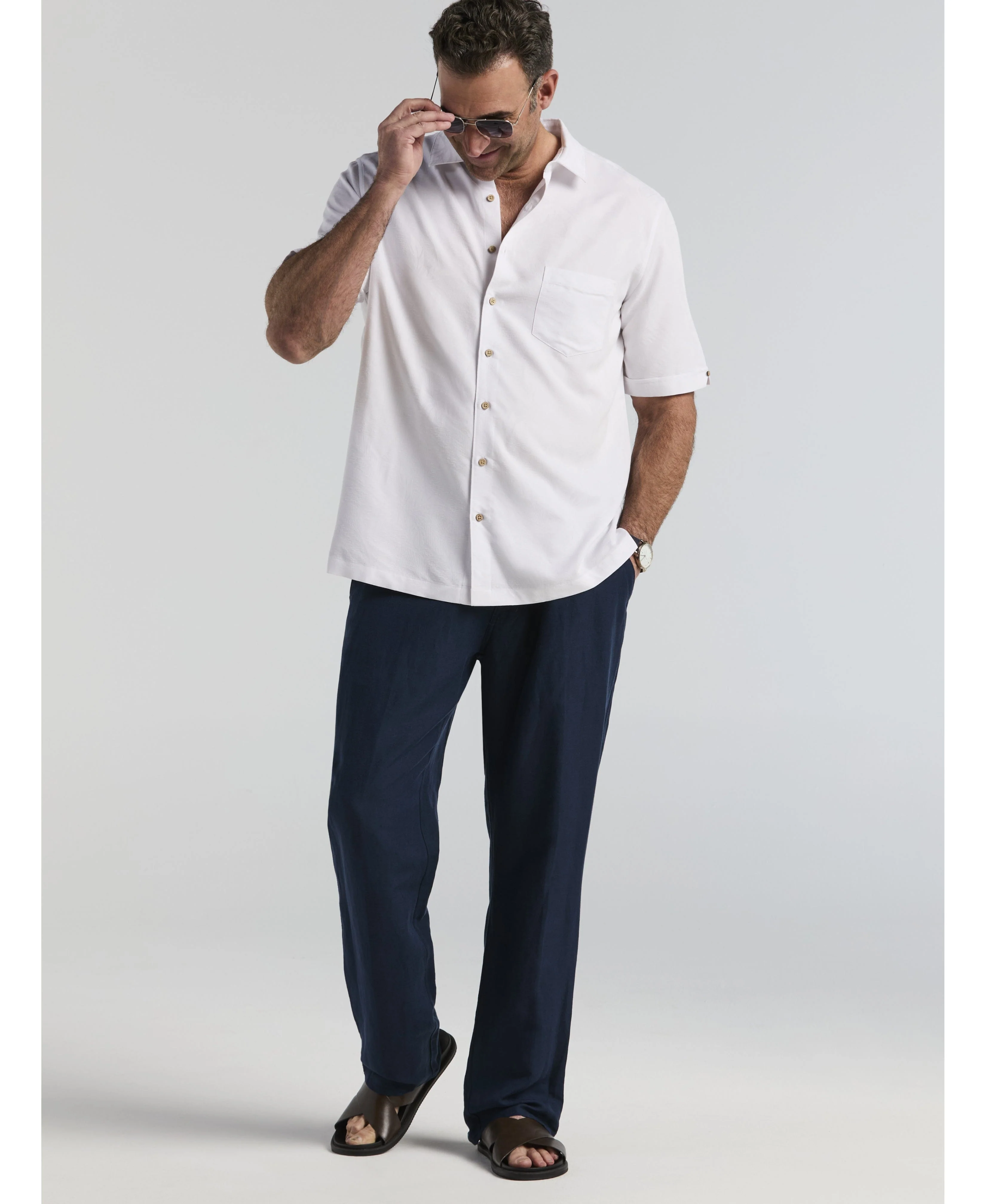 Big & Tall Linen-Blend Core Drawstring Pants - Image 20