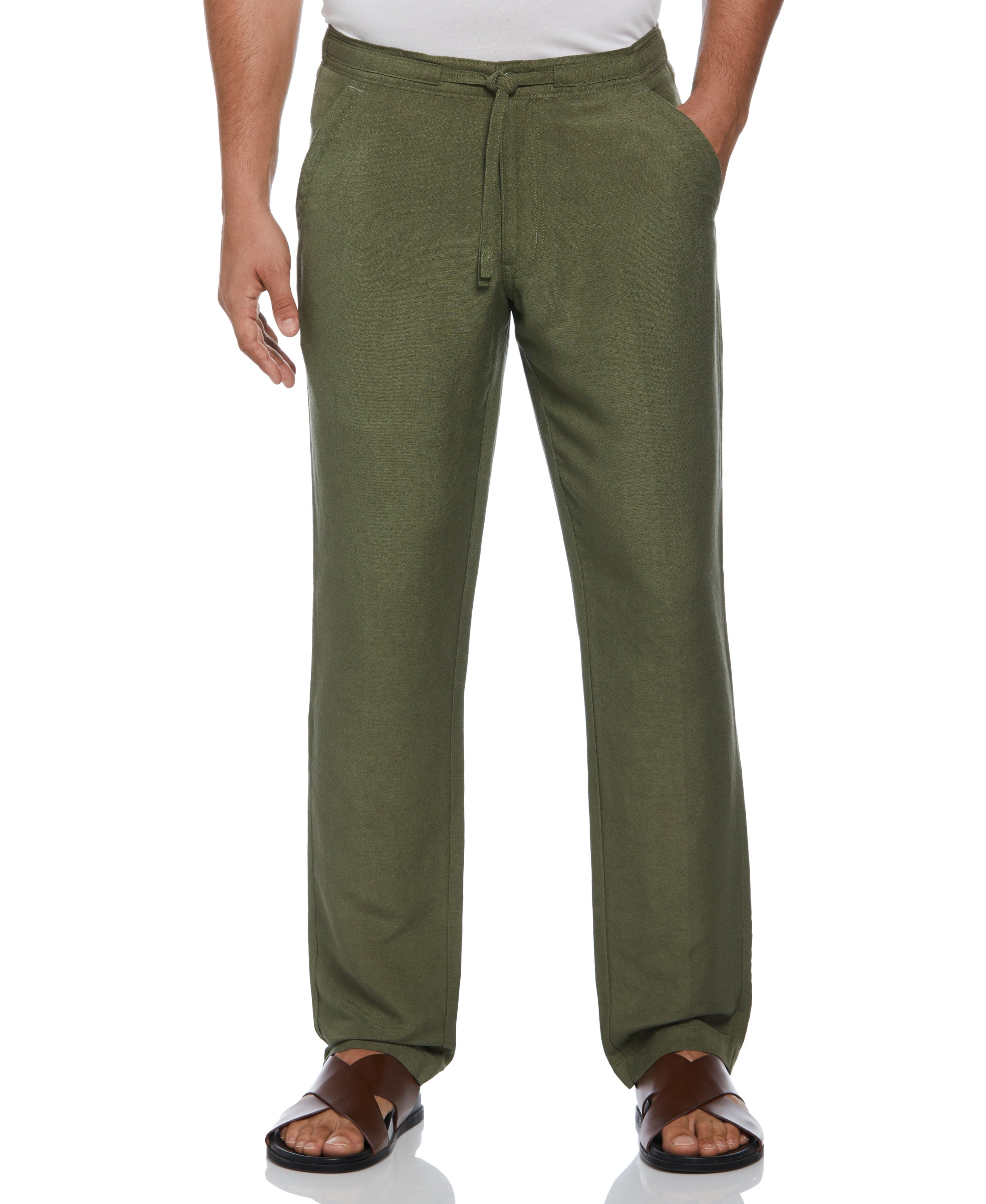 Big & Tall Linen-Blend Core Drawstring Pants - Image 21