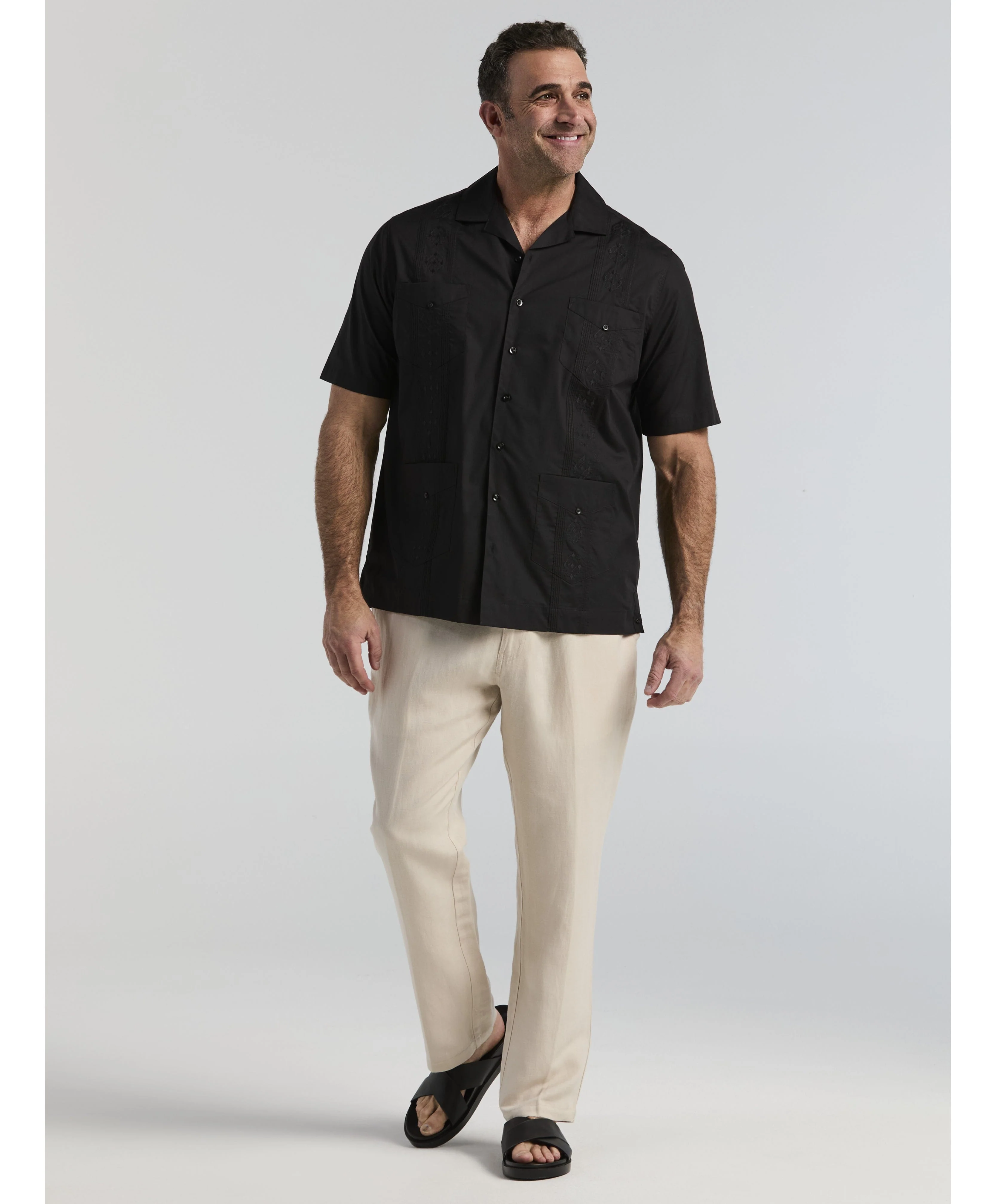Big & Tall Linen-Blend Core Drawstring Pants - Image 3