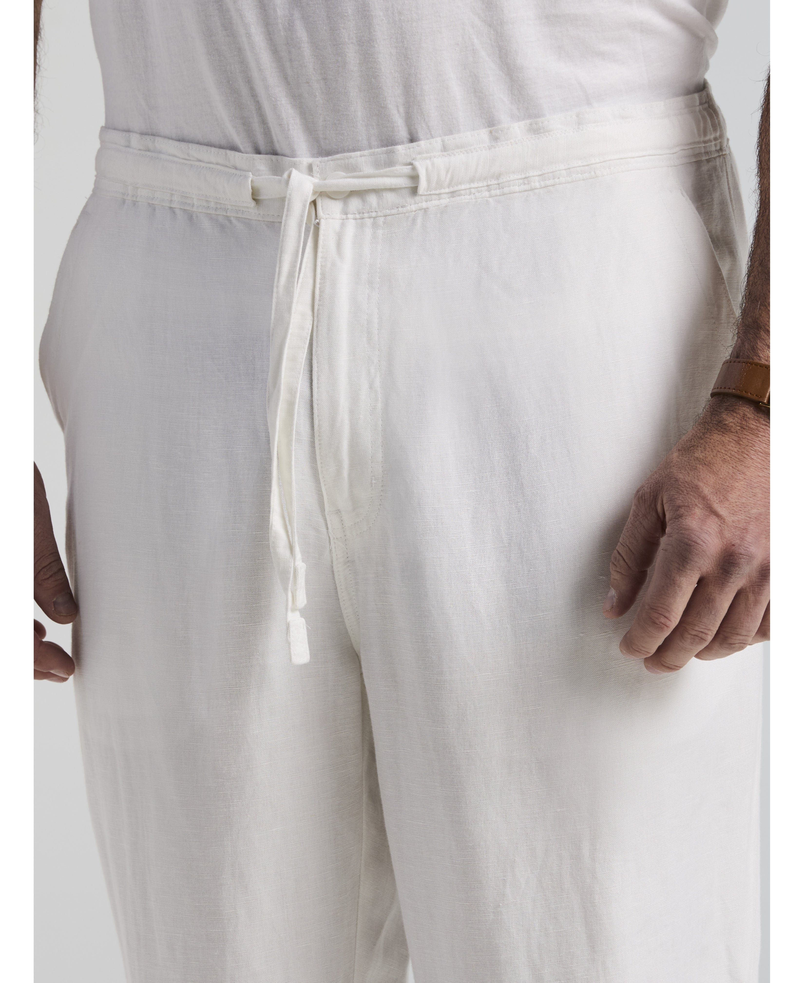 Big & Tall Linen-Blend Core Drawstring Pants - Image 9