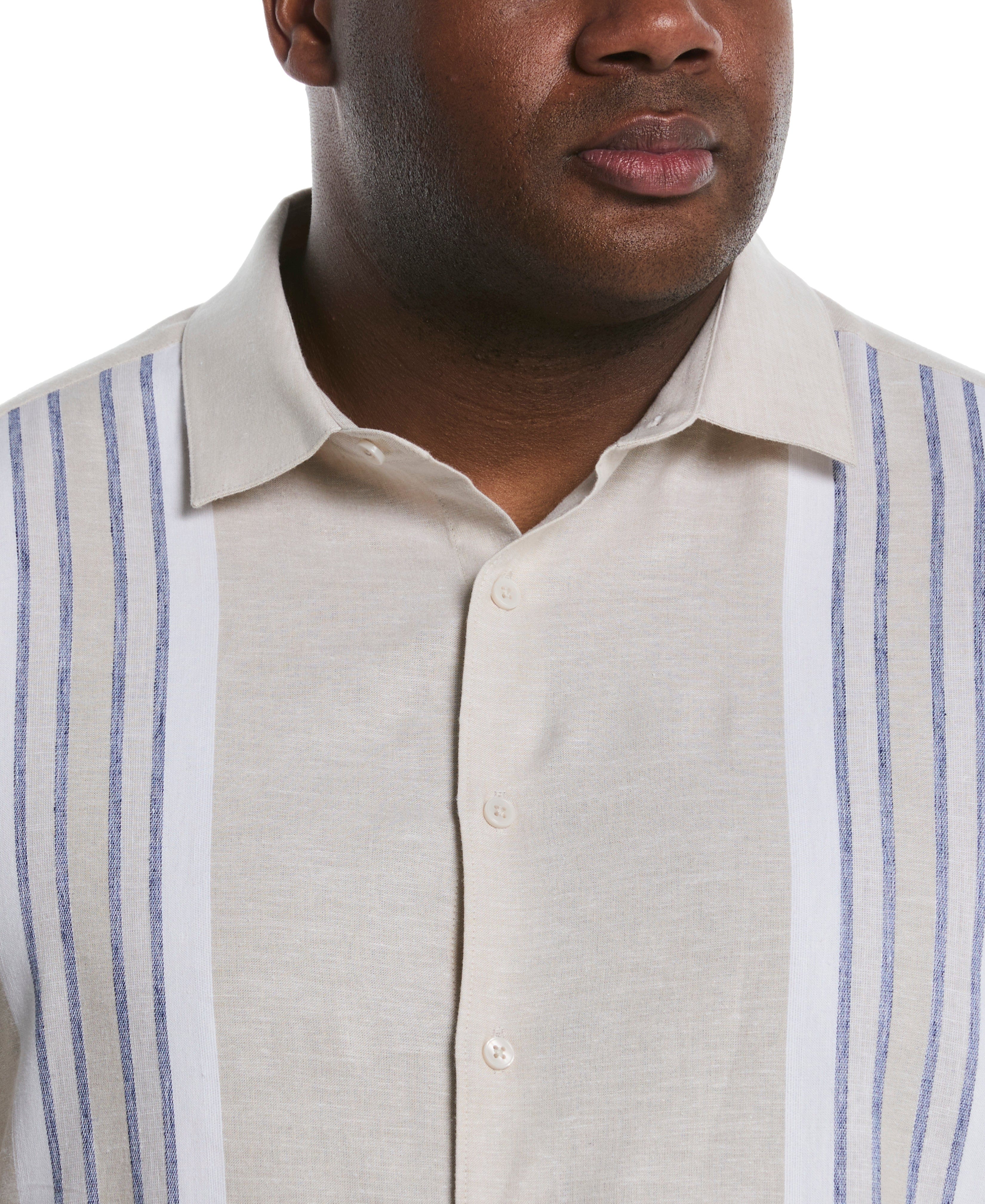 Big & Tall Engineered Stripe Panel Shirt - Image 4