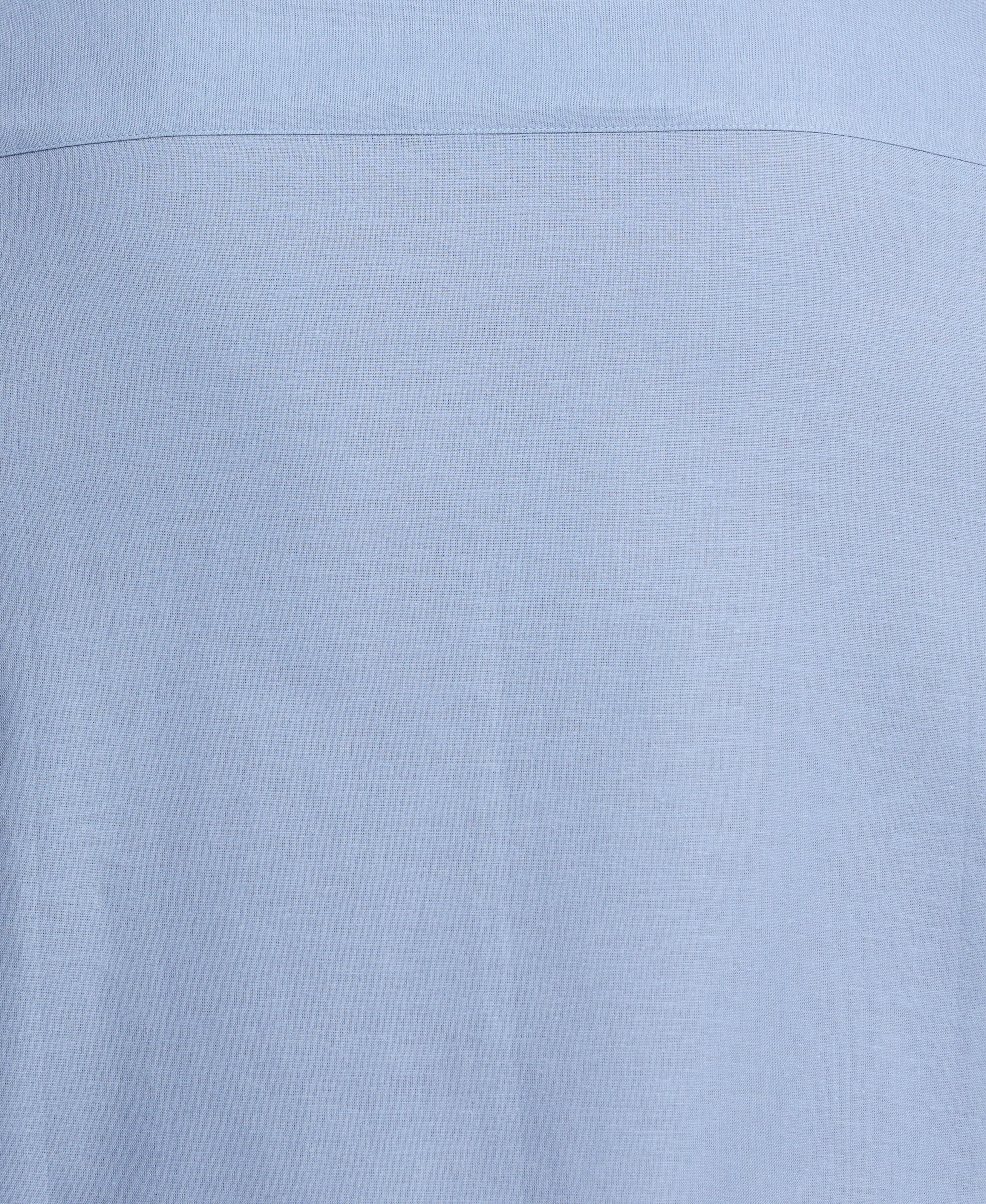 Big & Tall Linen Blend Yarn Dye Panel Shirt - Image 7
