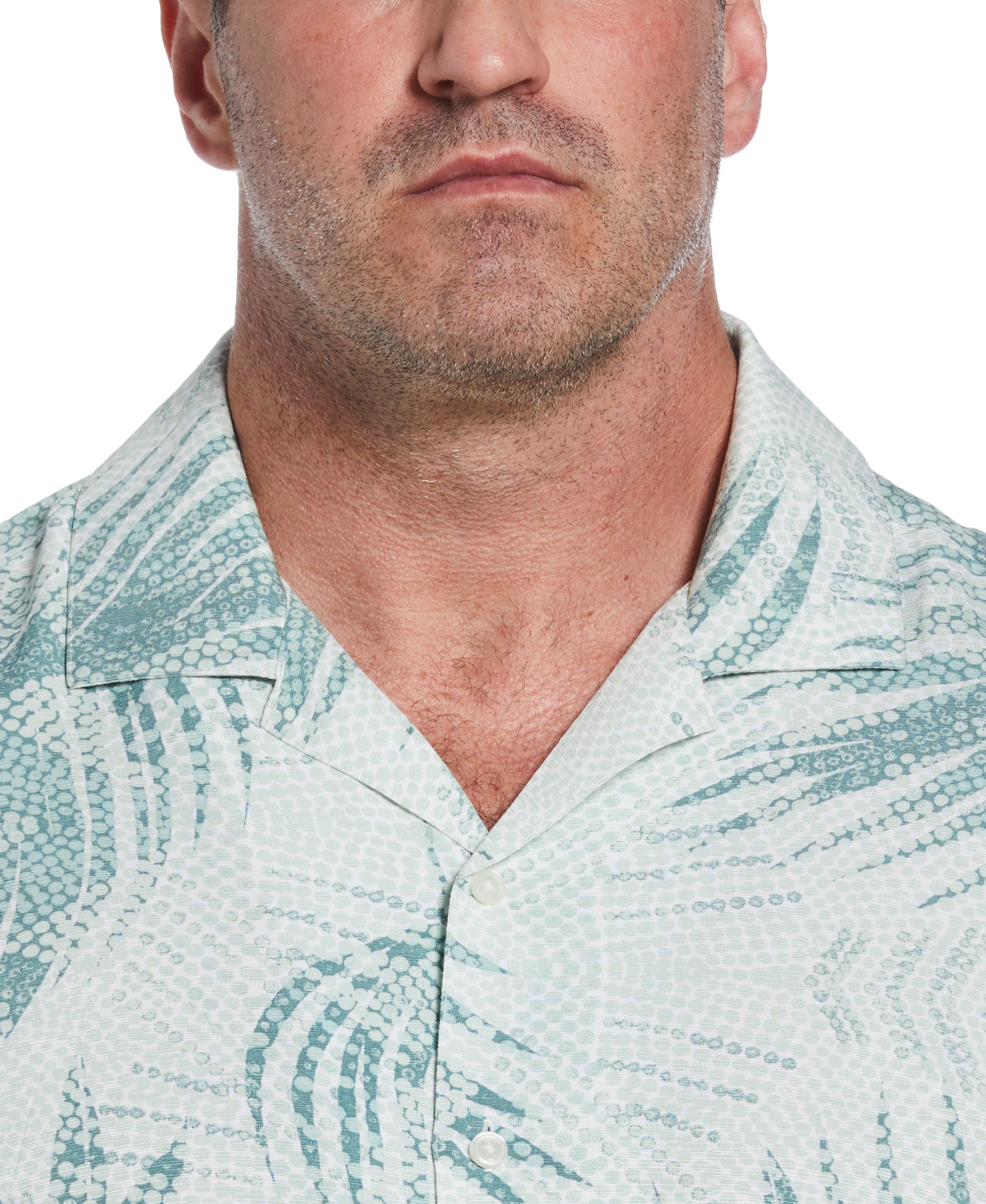 Big & Tall Palm Dotted Print Shirt - Image 3
