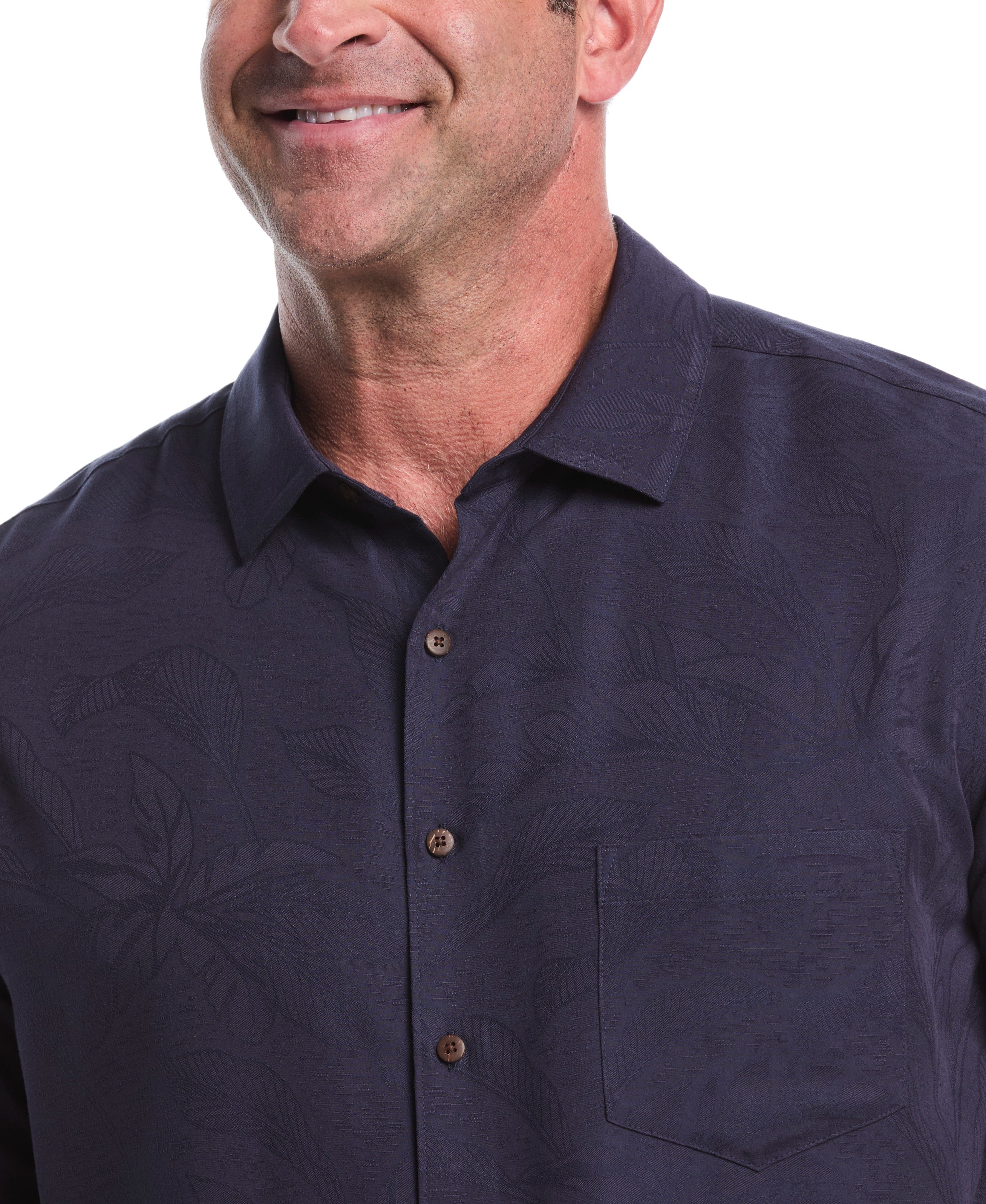Big & Tall Palm Print Shirt - Image 22