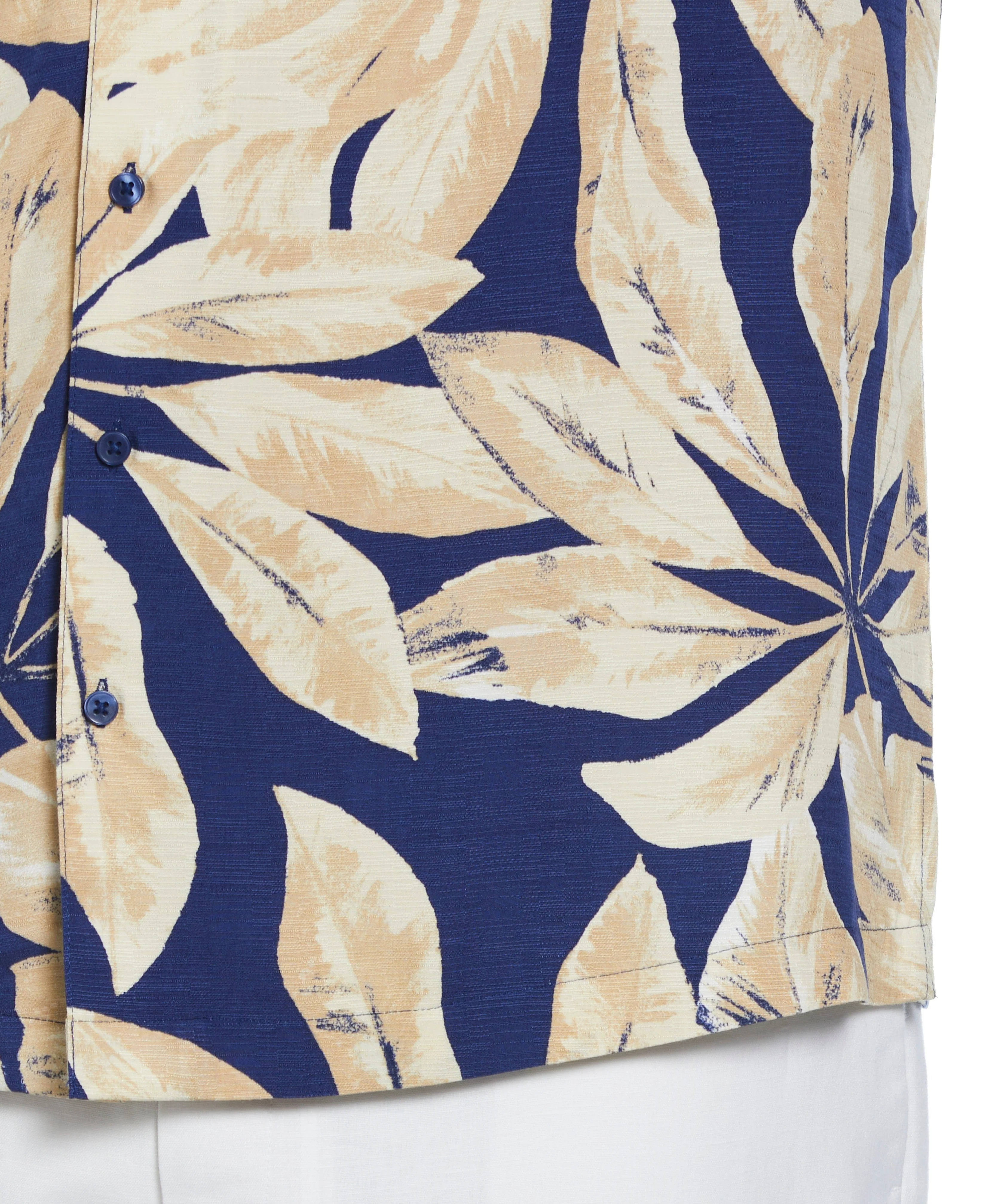Big & Tall Textured Large Scale Palm Print Shirt - Image 3