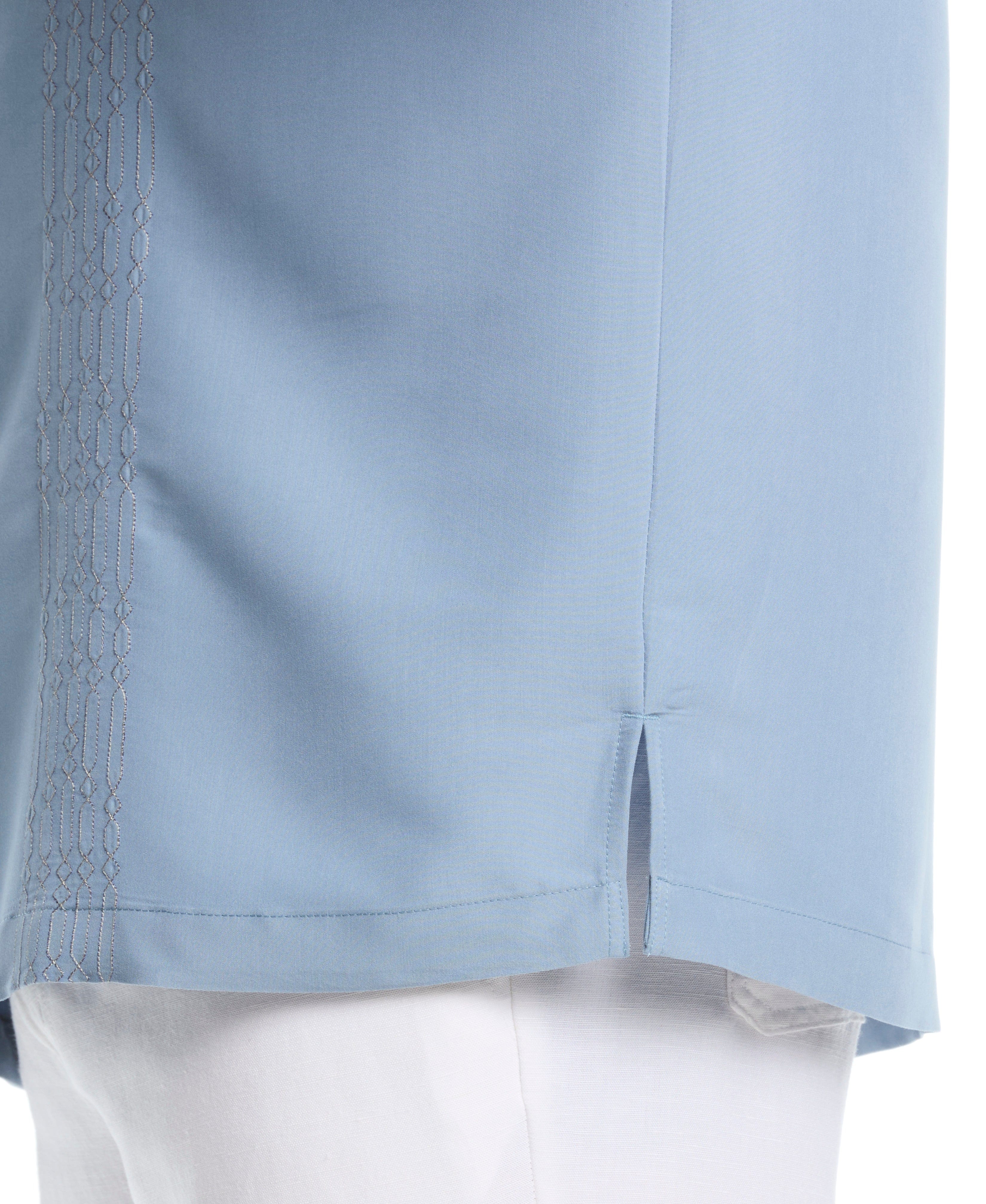 Big & Tall Geo Embroidered Shirt - Image 4