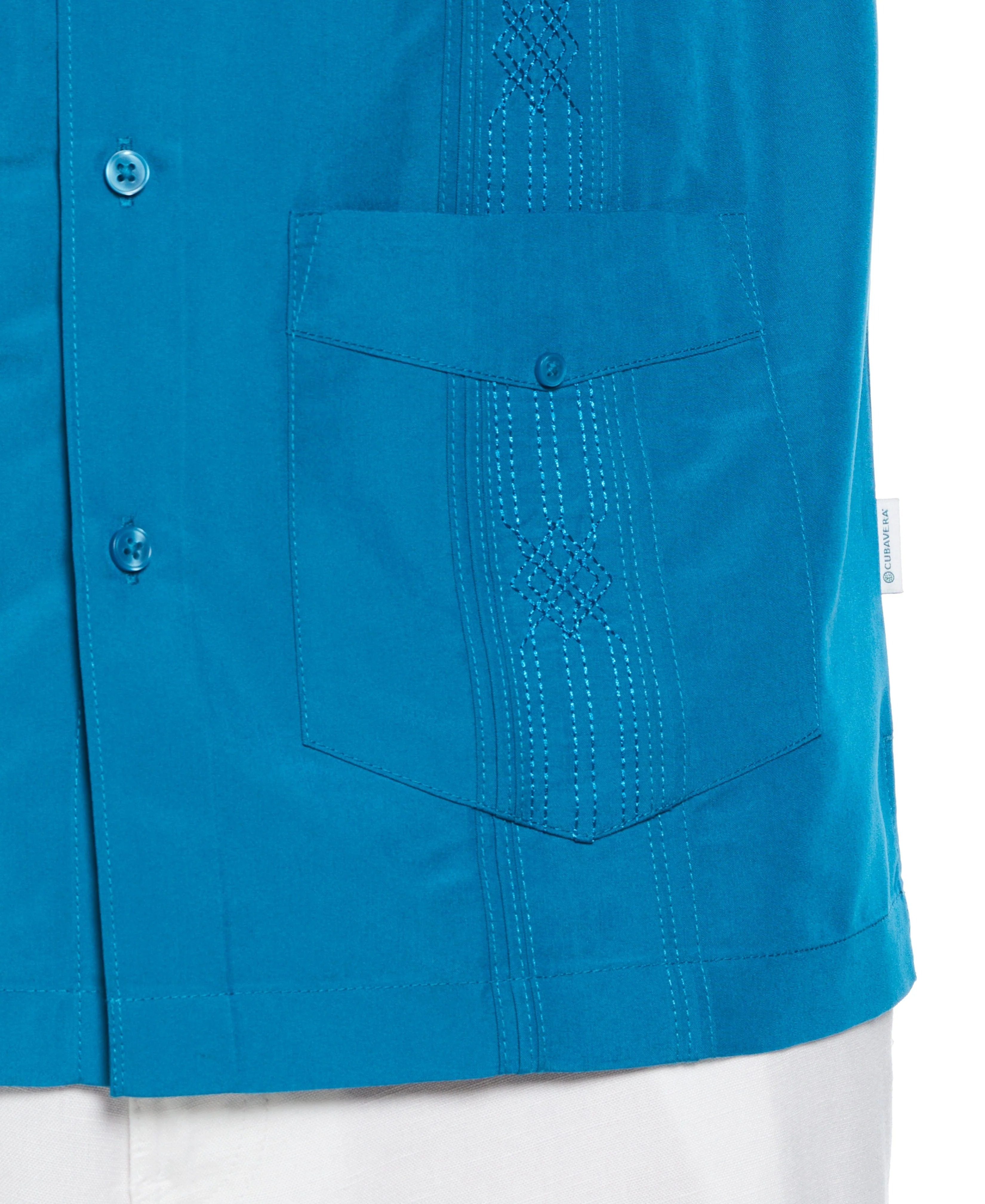 Geo Embroidered Guayabera Shirt - Image 3