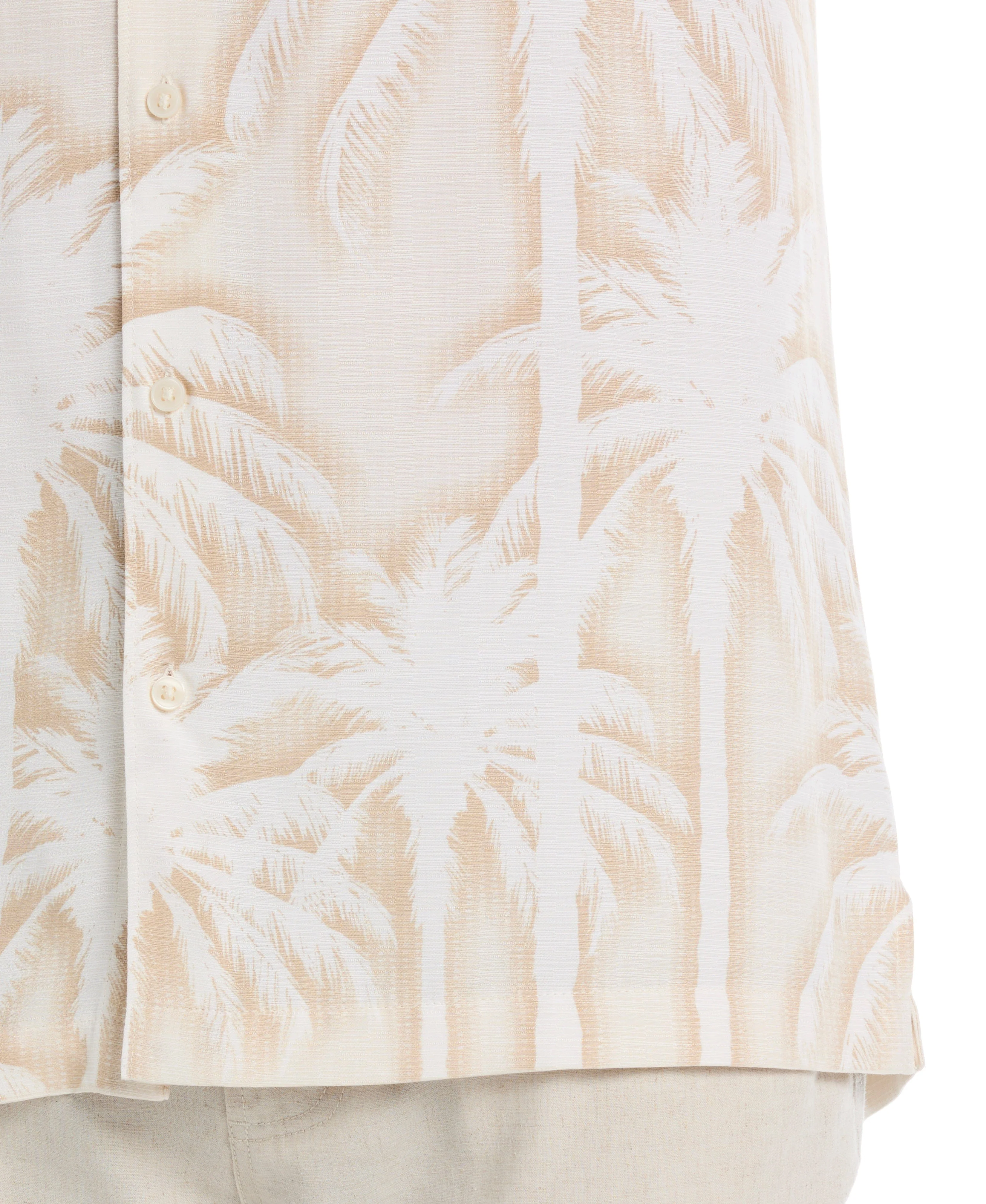 Indigo Batik Palm Print Shirt - Image 4