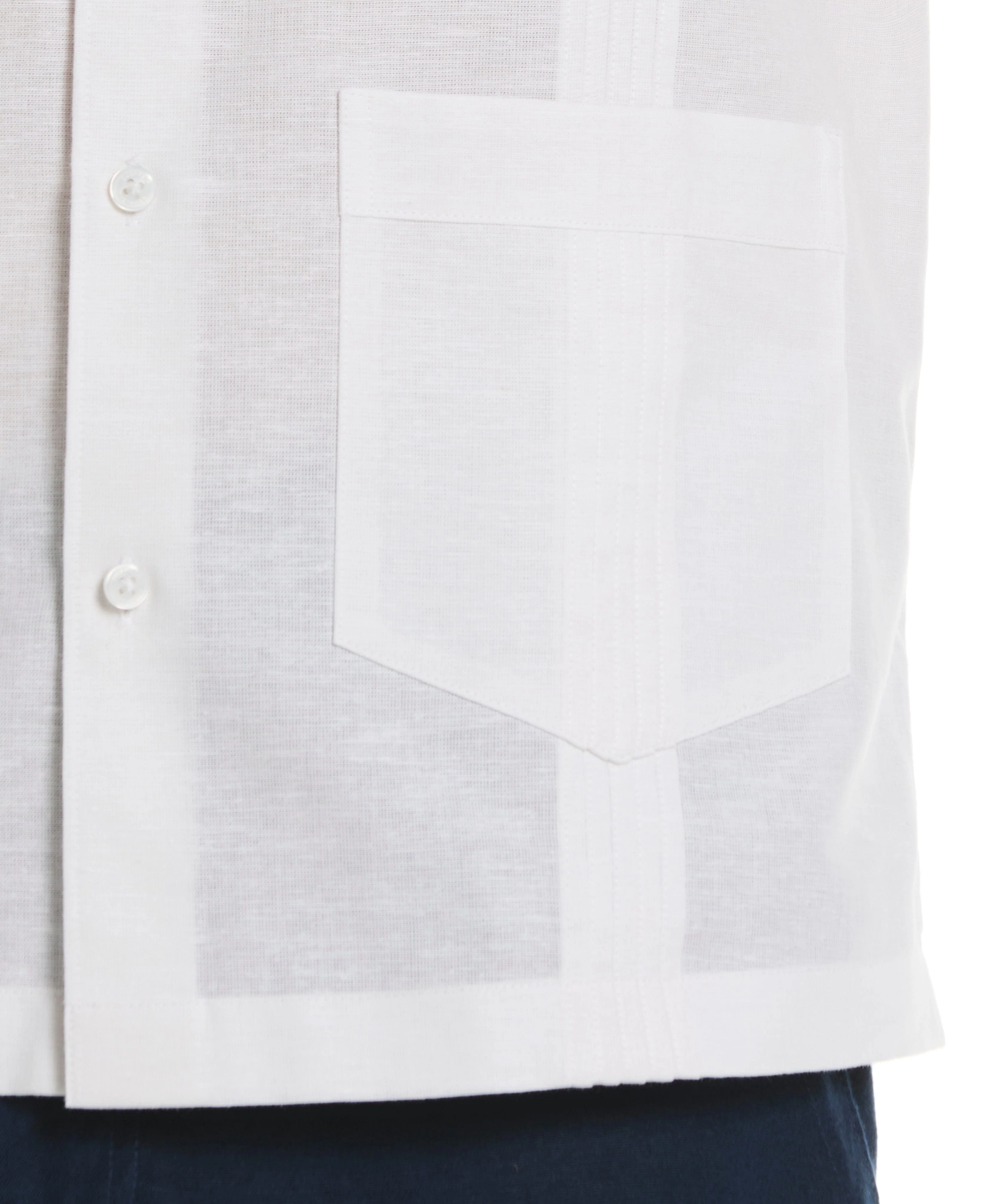 Linen Blend 4-Pocket Guayabera Shirt - Image 13