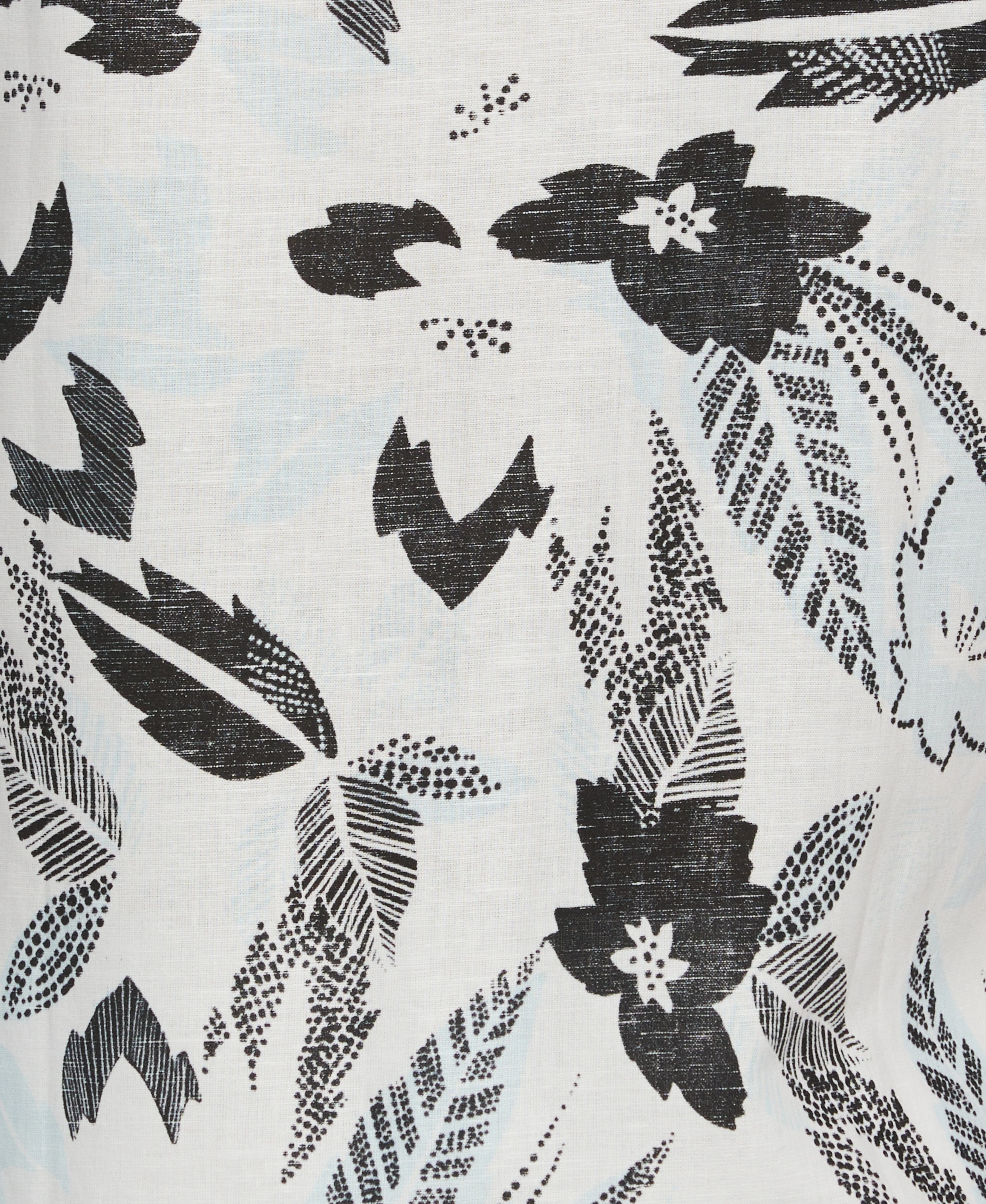 Linen Blend Abstract Floral Print Shirt - Image 6