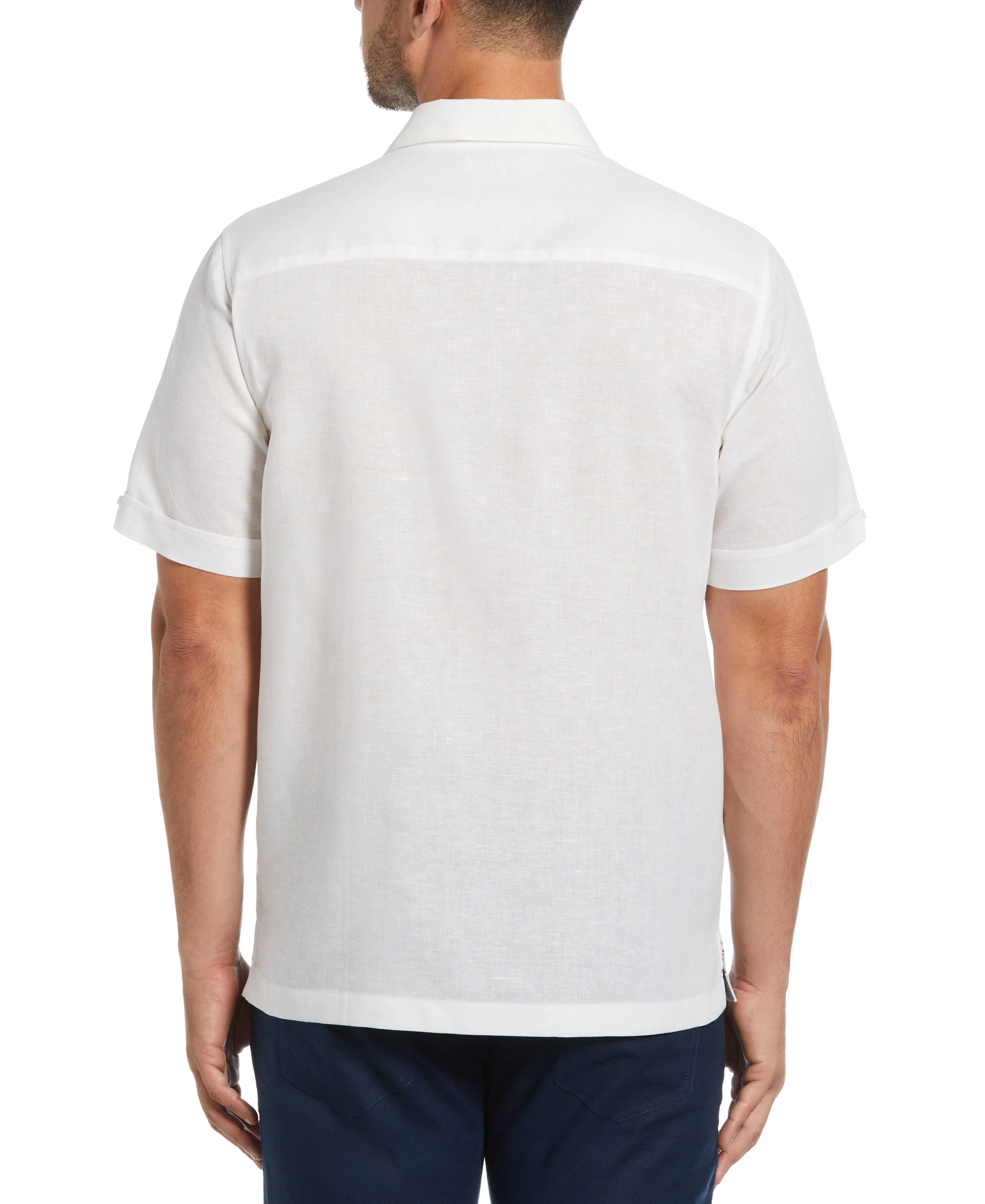 Linen Blend Engineered Floral Print Shirt - Image 3