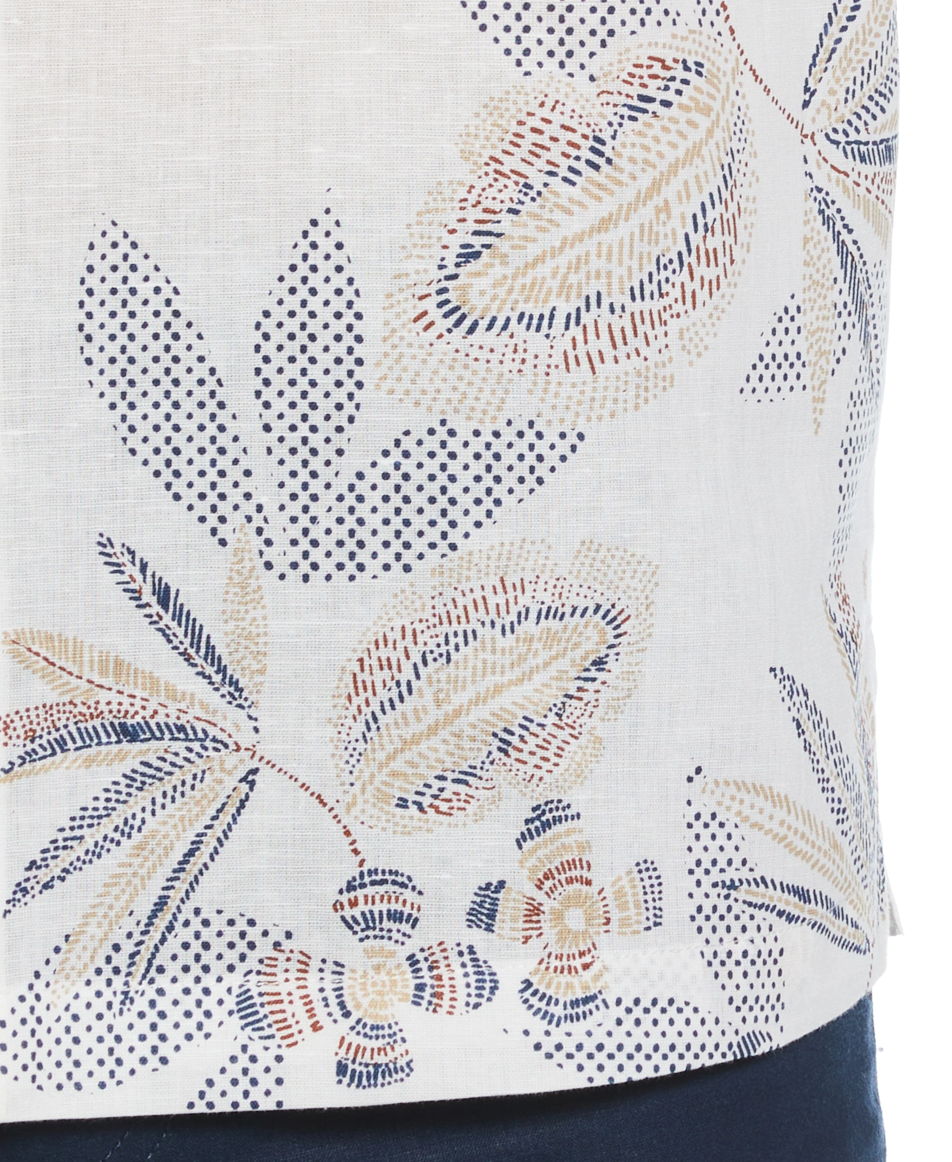 Linen Blend Engineered Floral Print Shirt - Image 5