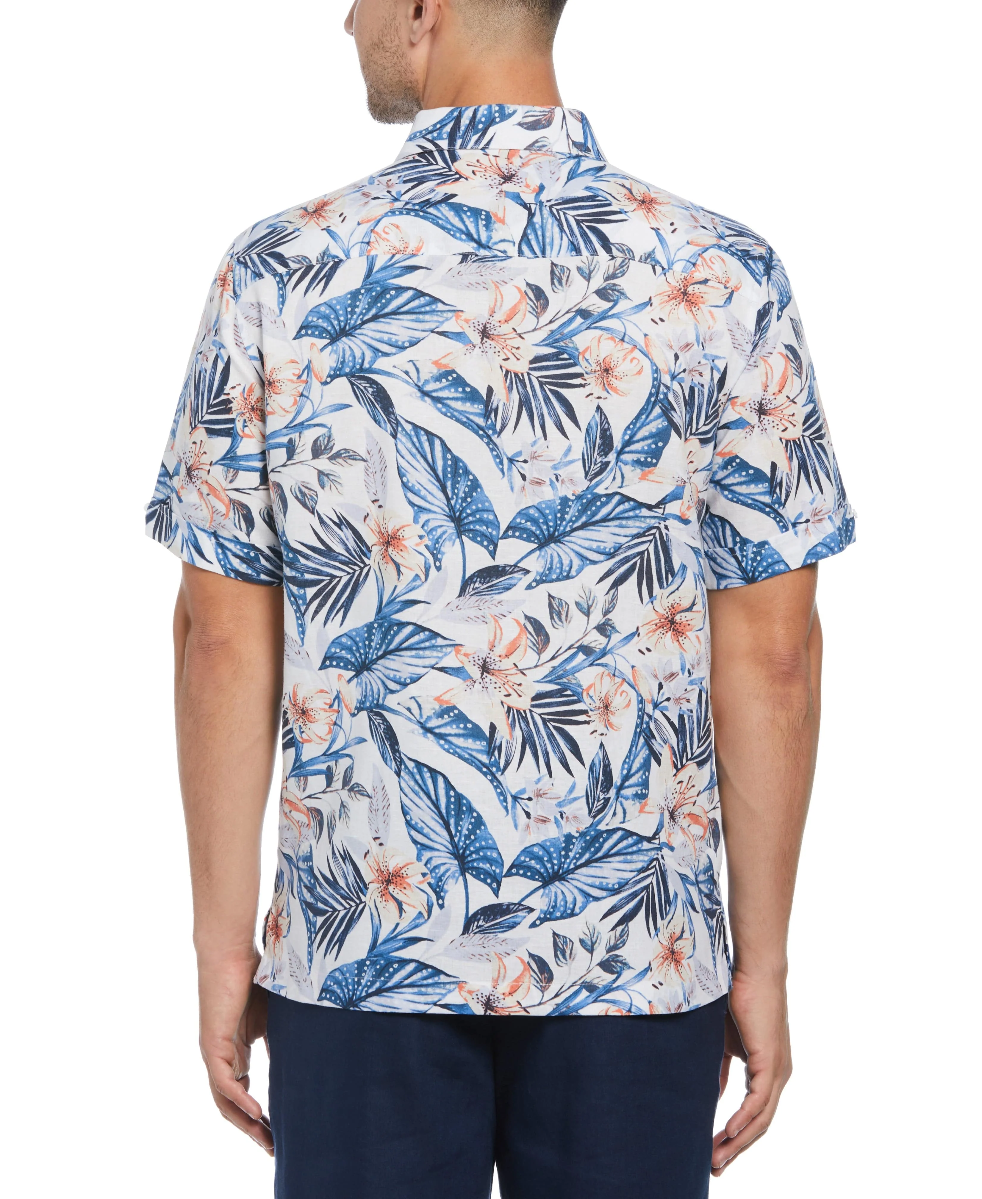 Linen Blend Floral Print Shirt - Image 2