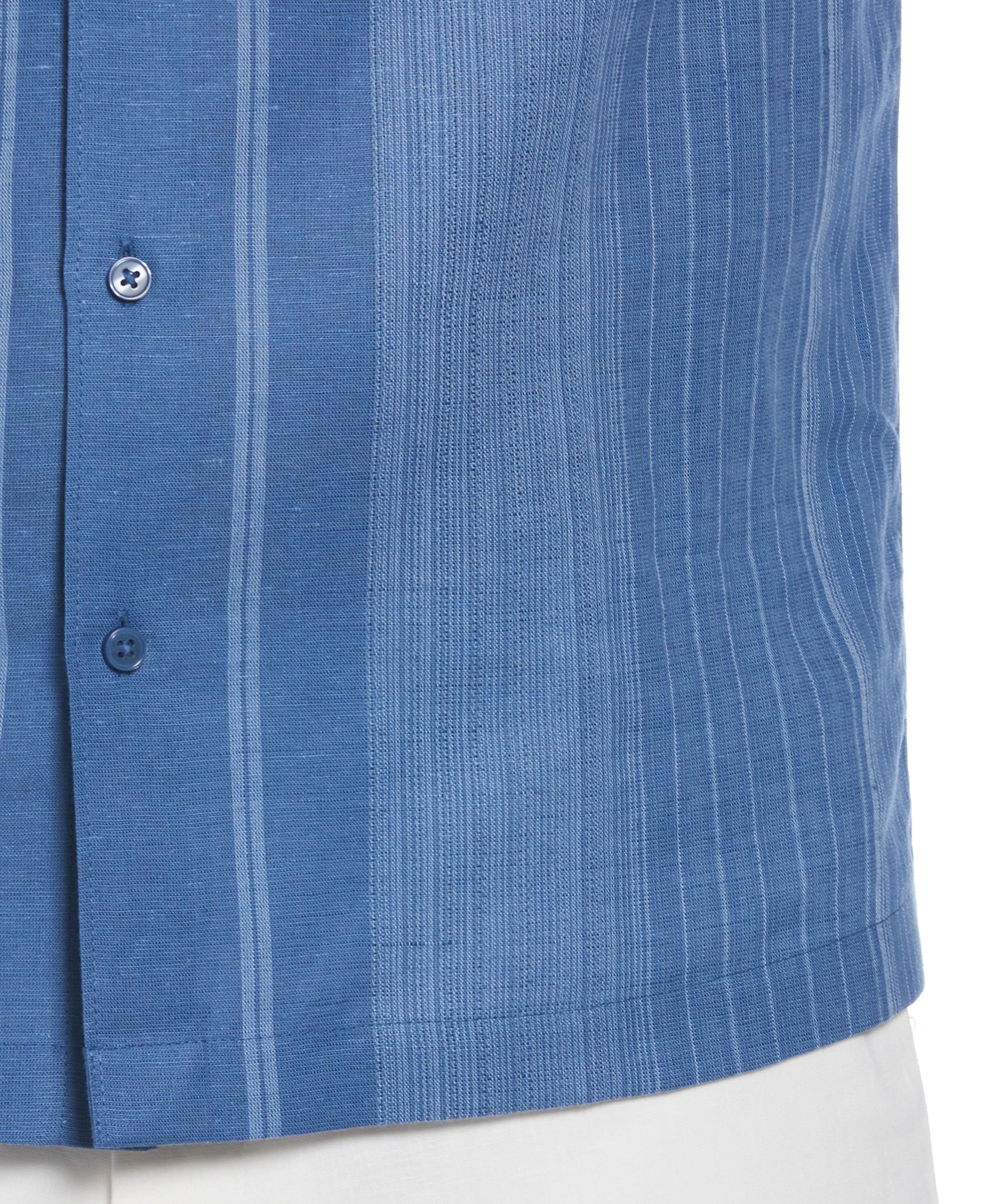 Big & Tall Linen Blend Gradient Panel Shirt - Image 4