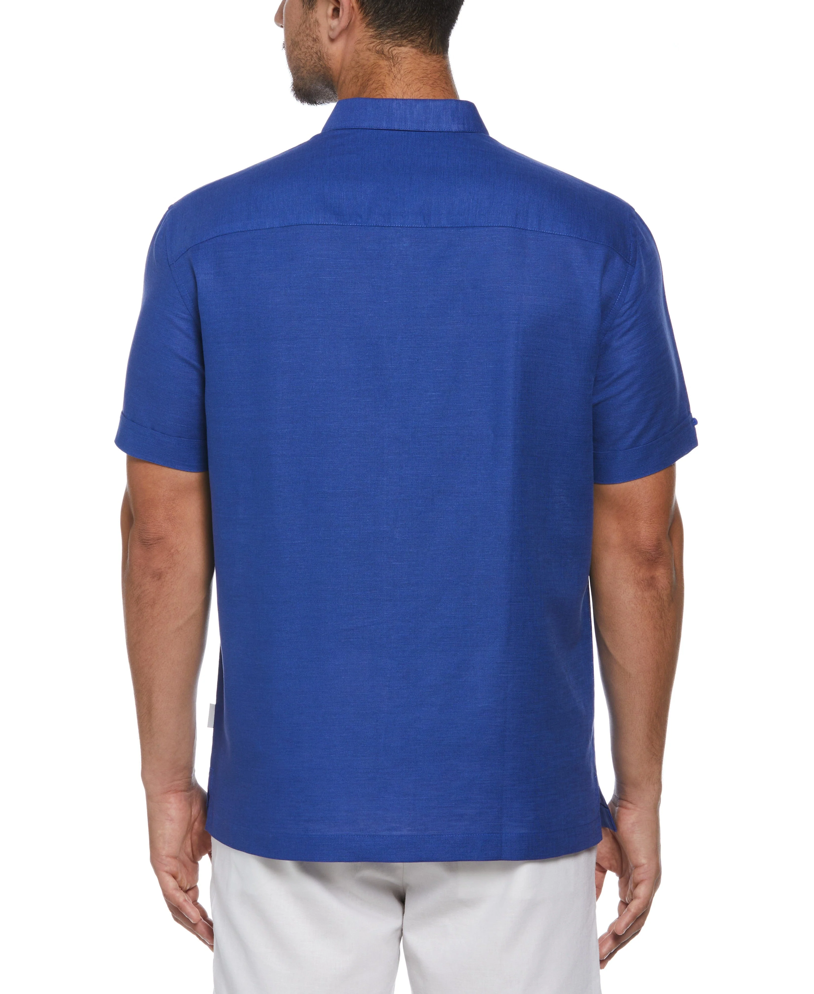 Linen Blend L-Shape Yarn Dye Shirt - Image 2