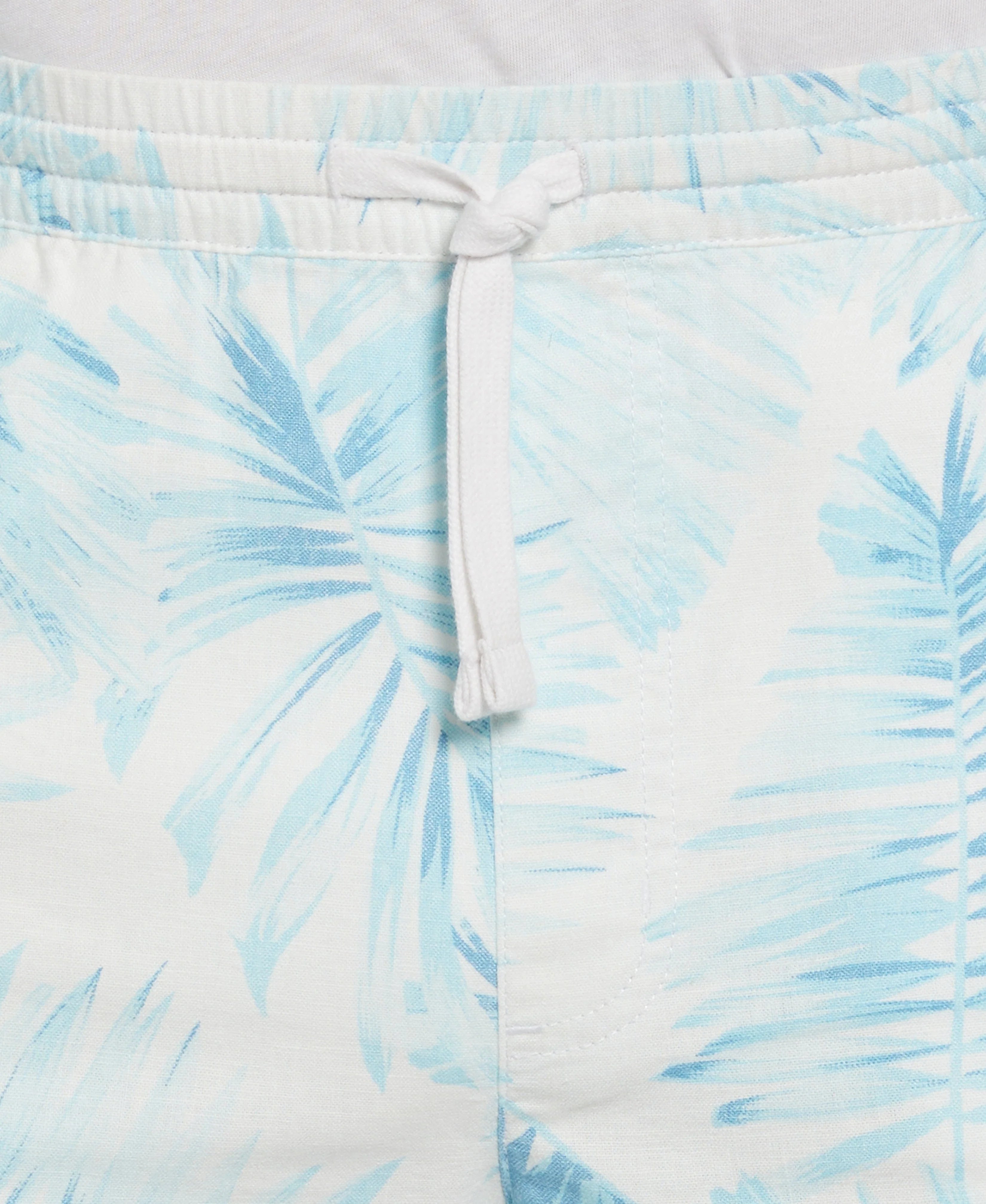 Linen Blend Palm Print Short - Image 3