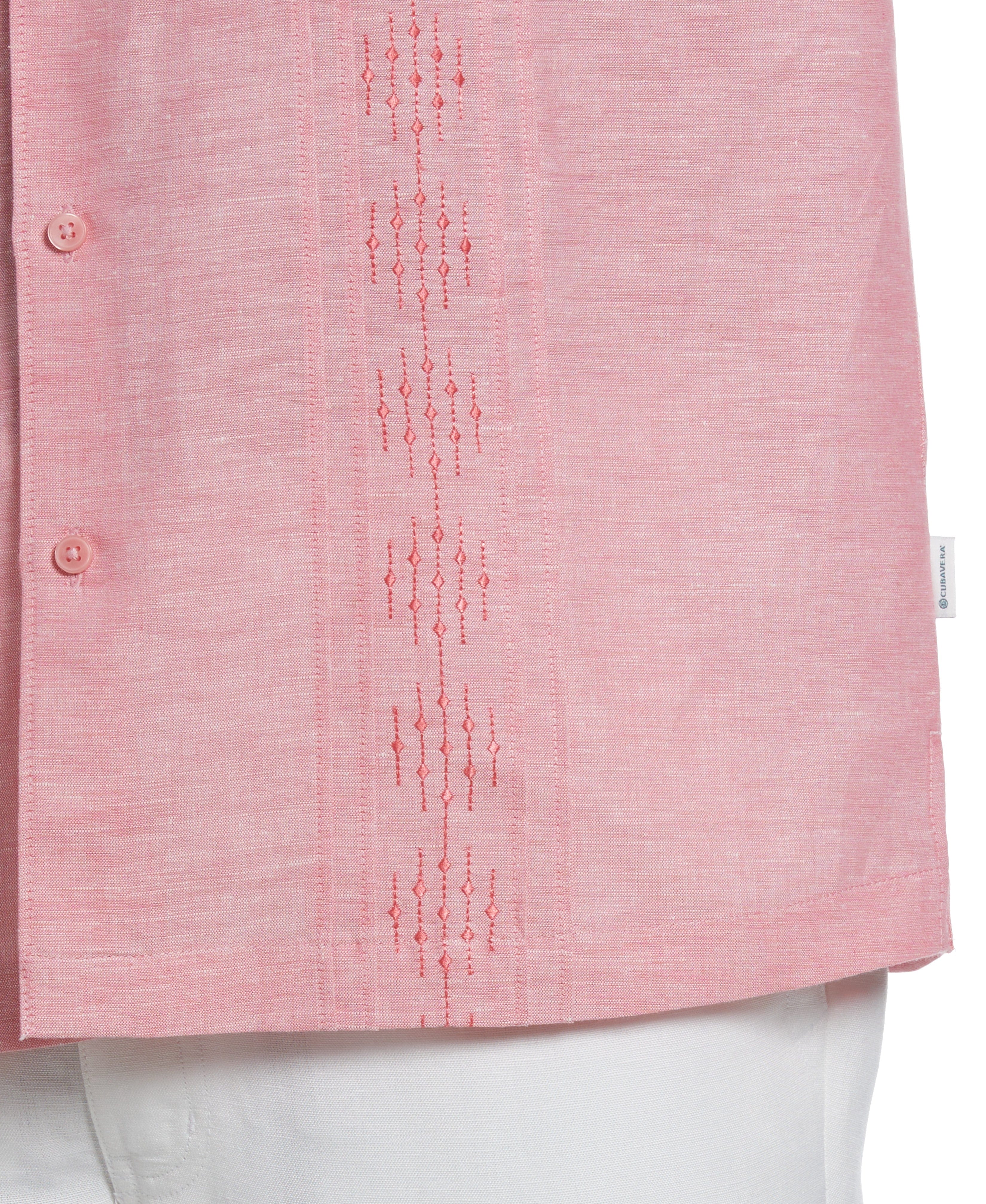 Linen Blend Pintuck Embroidery Shirt - Image 3