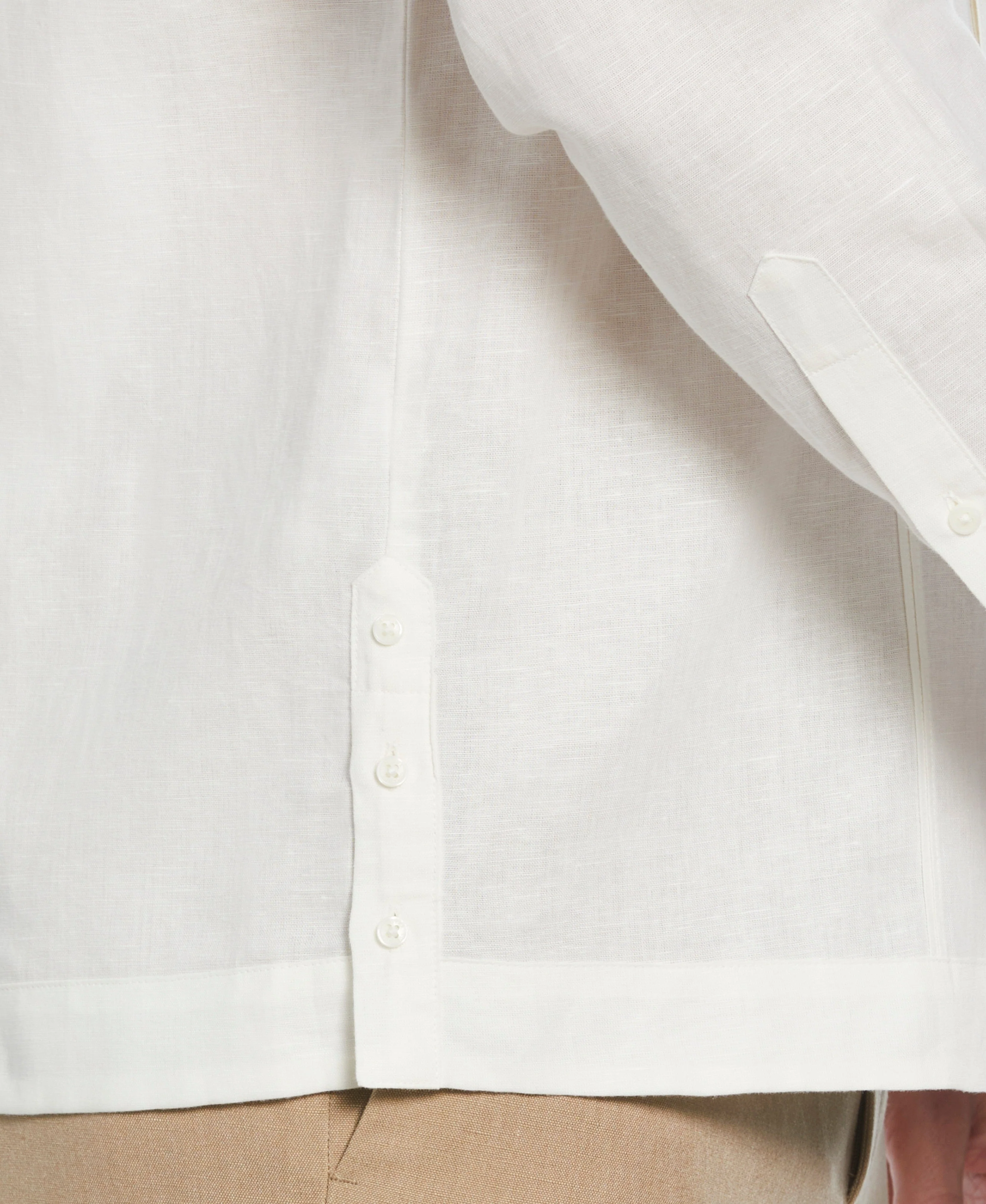 Linen-Blend Pintucks Guayabera Shirt - Image 5