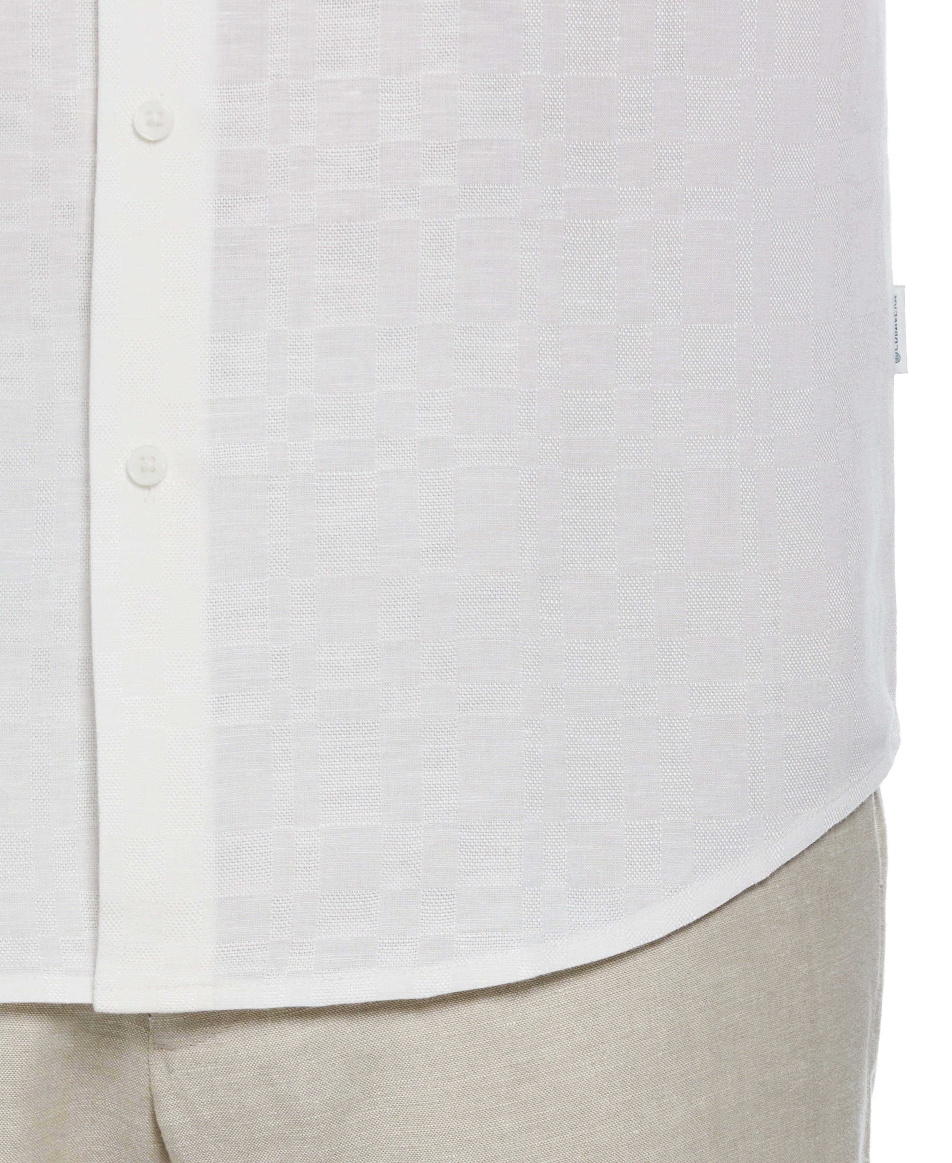 Linen Blend Plaid Dobby Shirt - Image 4
