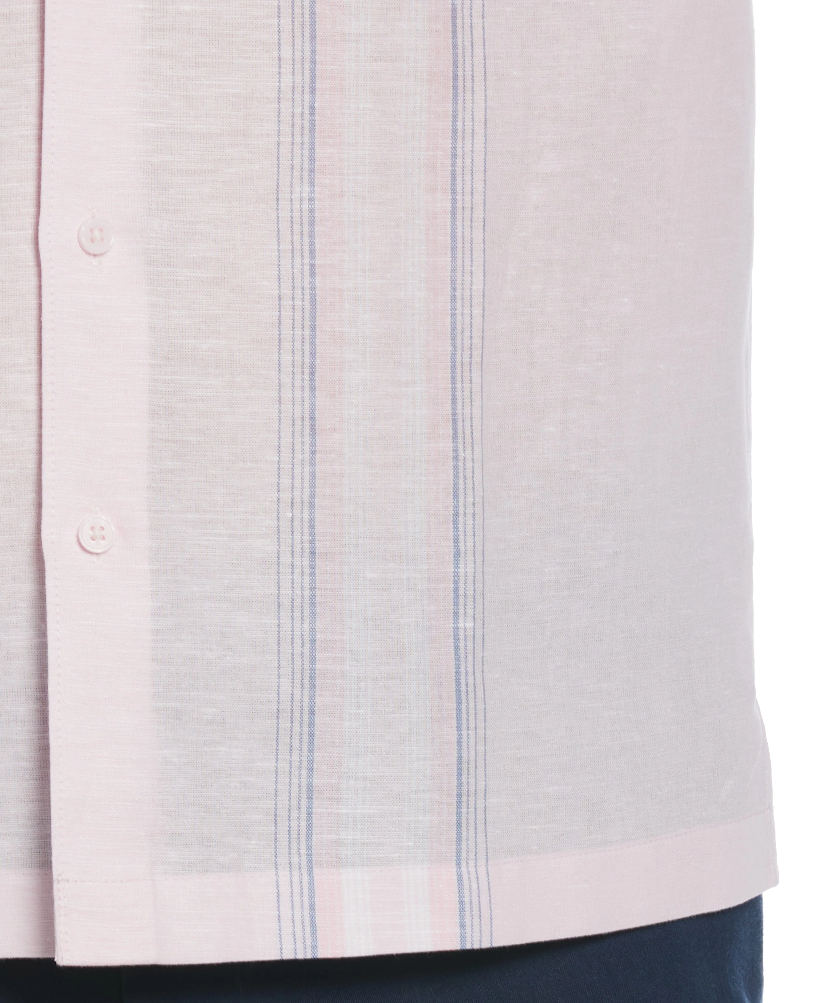Linen Blend Tri-Color Panel Shirt - Image 5