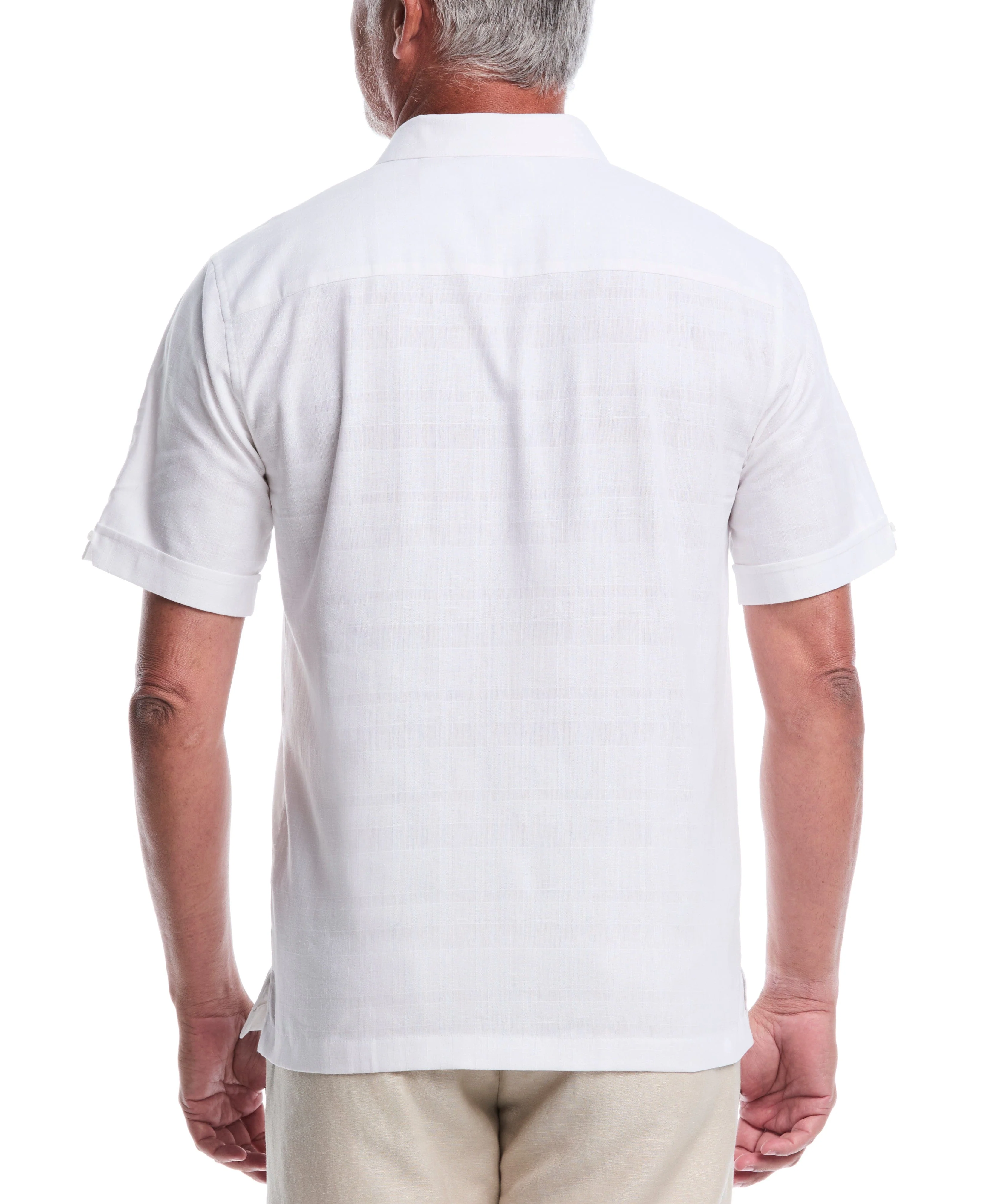 Linen Blend Tropical Print Shirt - Image 3