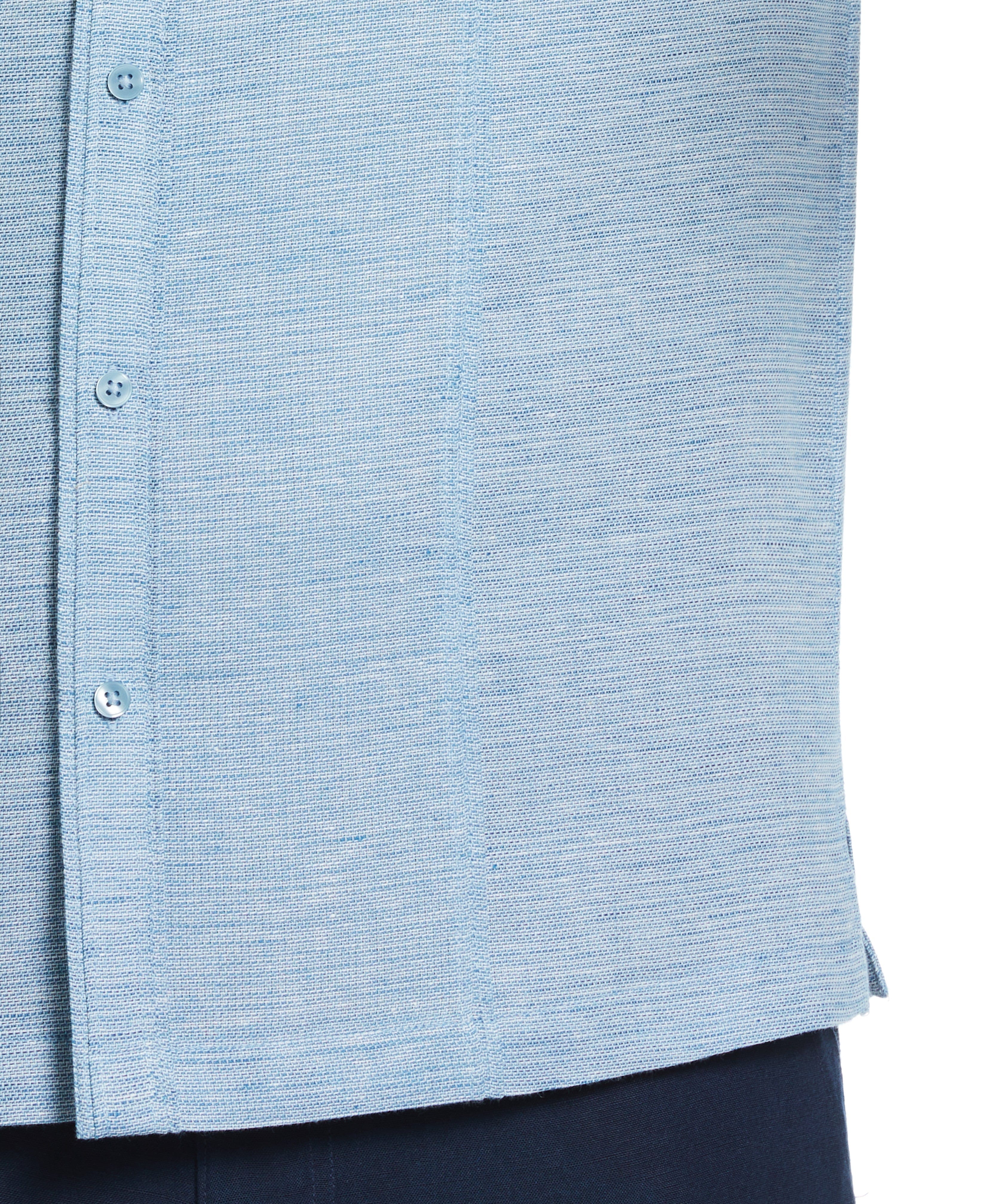 Linen Blend Tuck Panel Dobby Shirt - Image 6