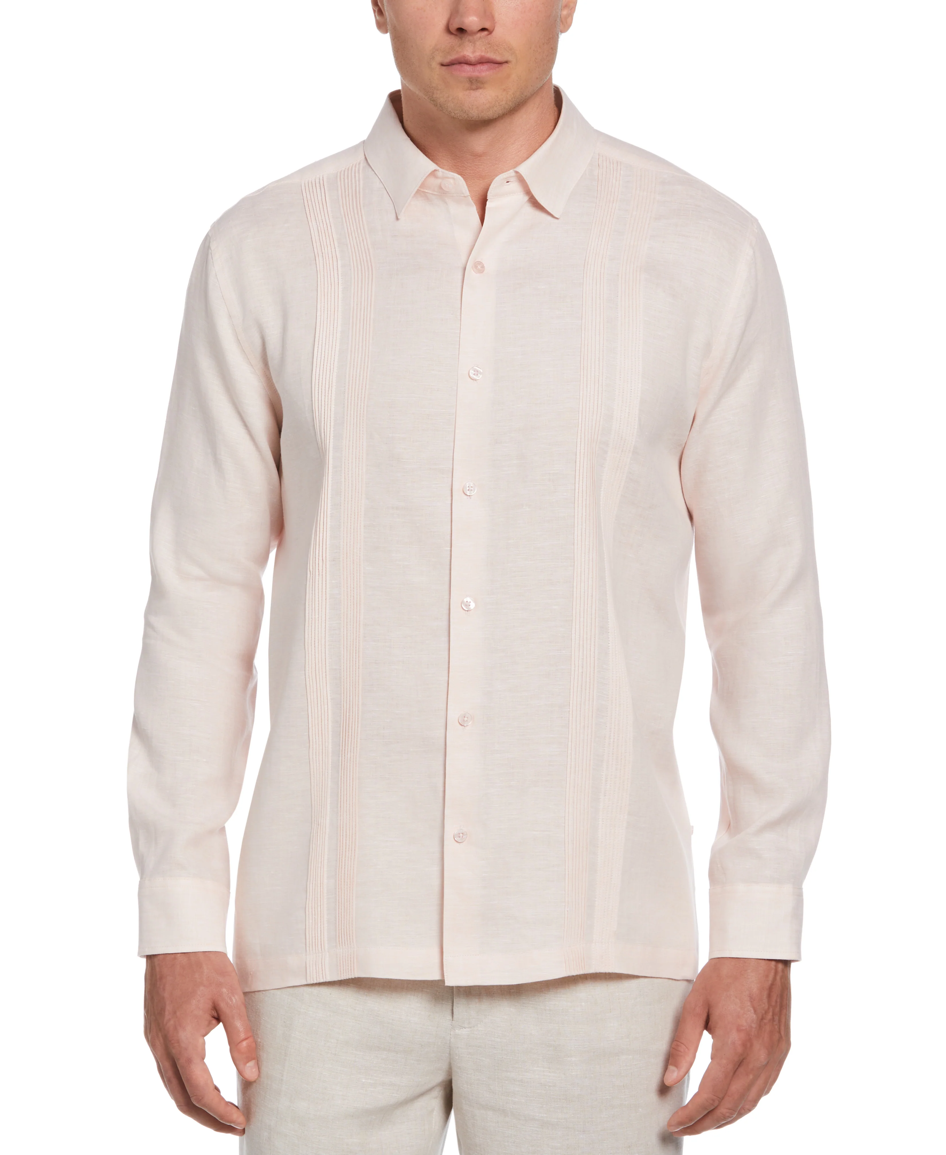 Linen Multi-Tuck Guayabera Shirt - Image 11