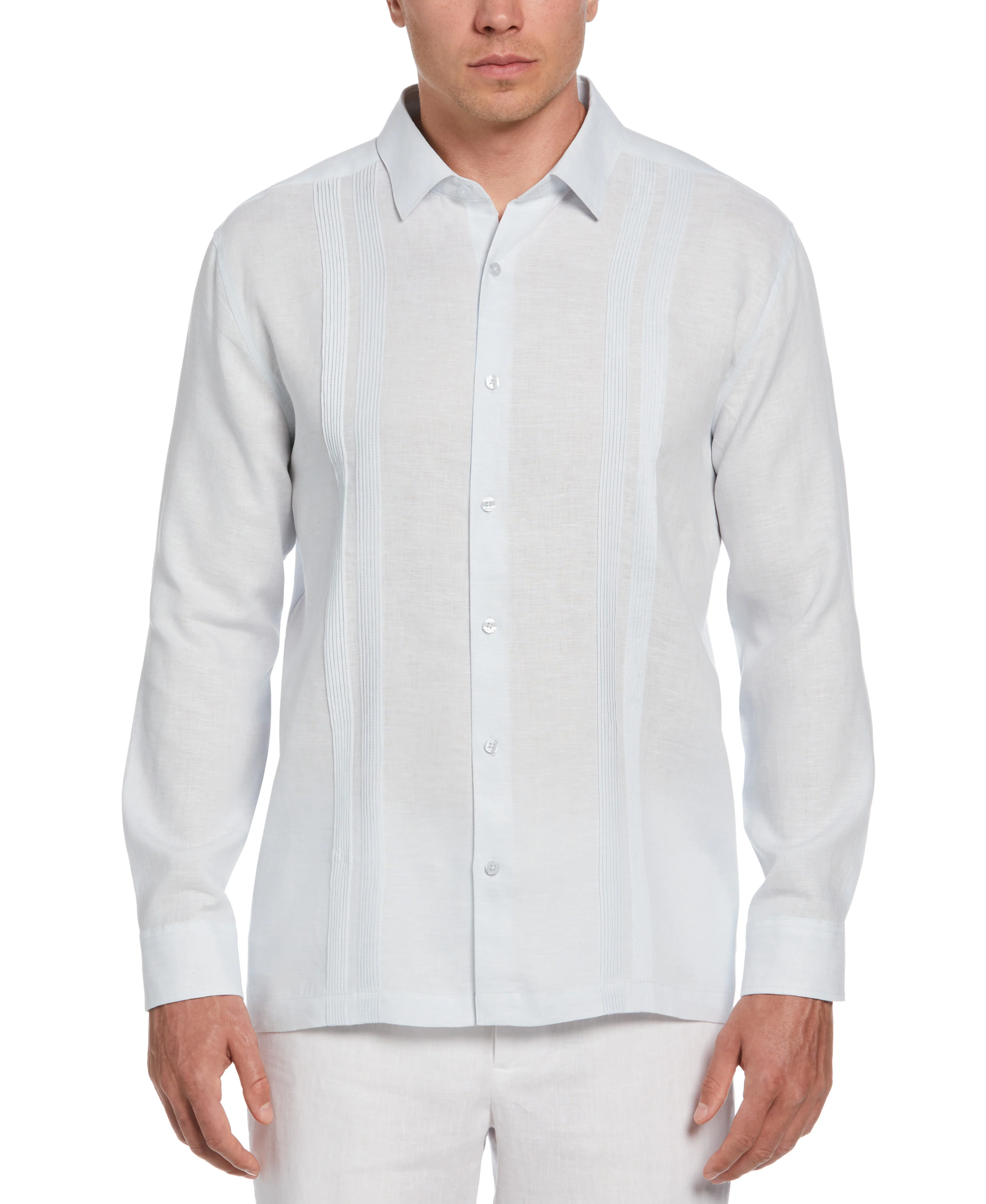 Linen Multi-Tuck Guayabera Shirt - Image 16
