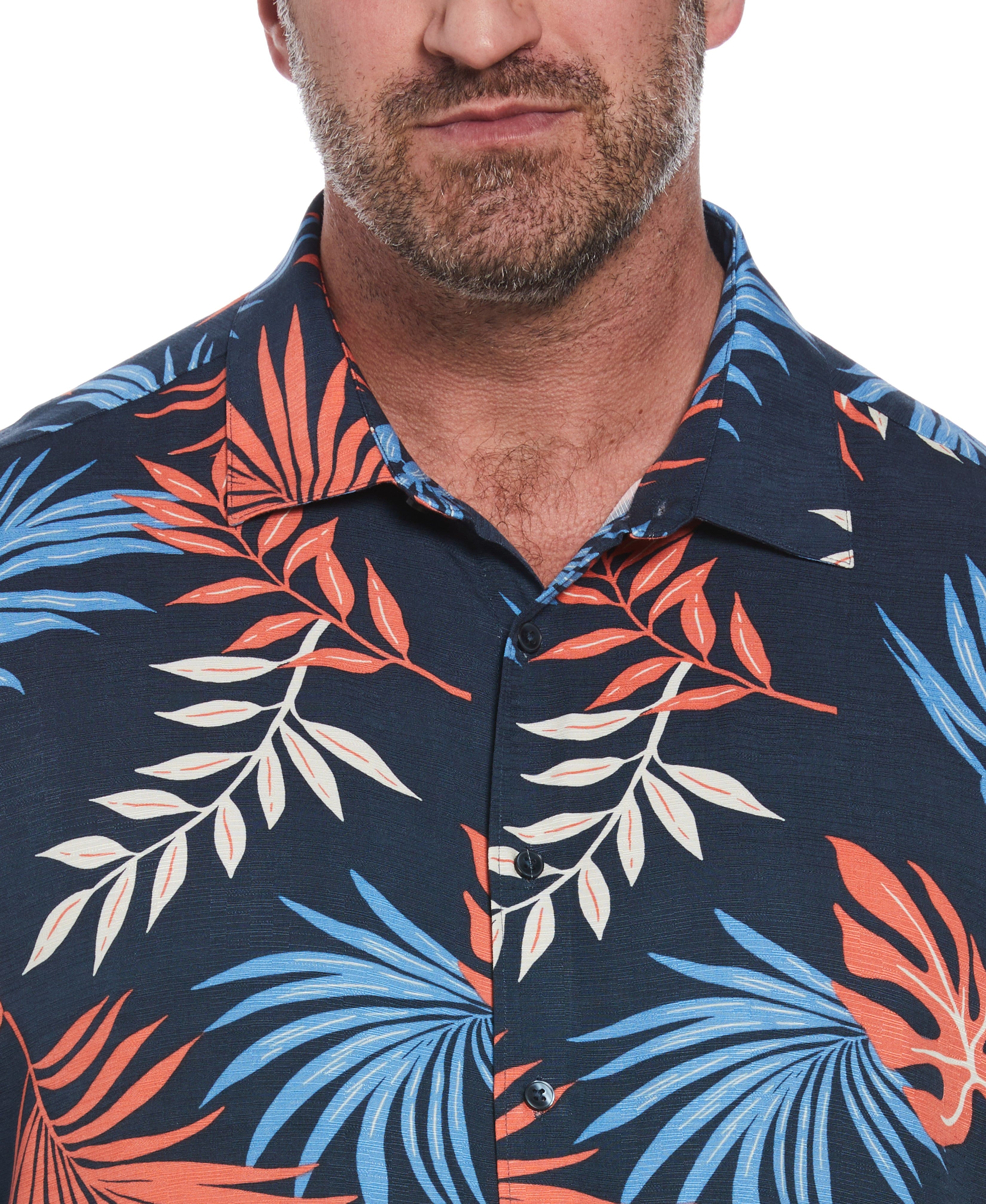 Big & Tall Multicolor Leaf Print Shirt - Image 3