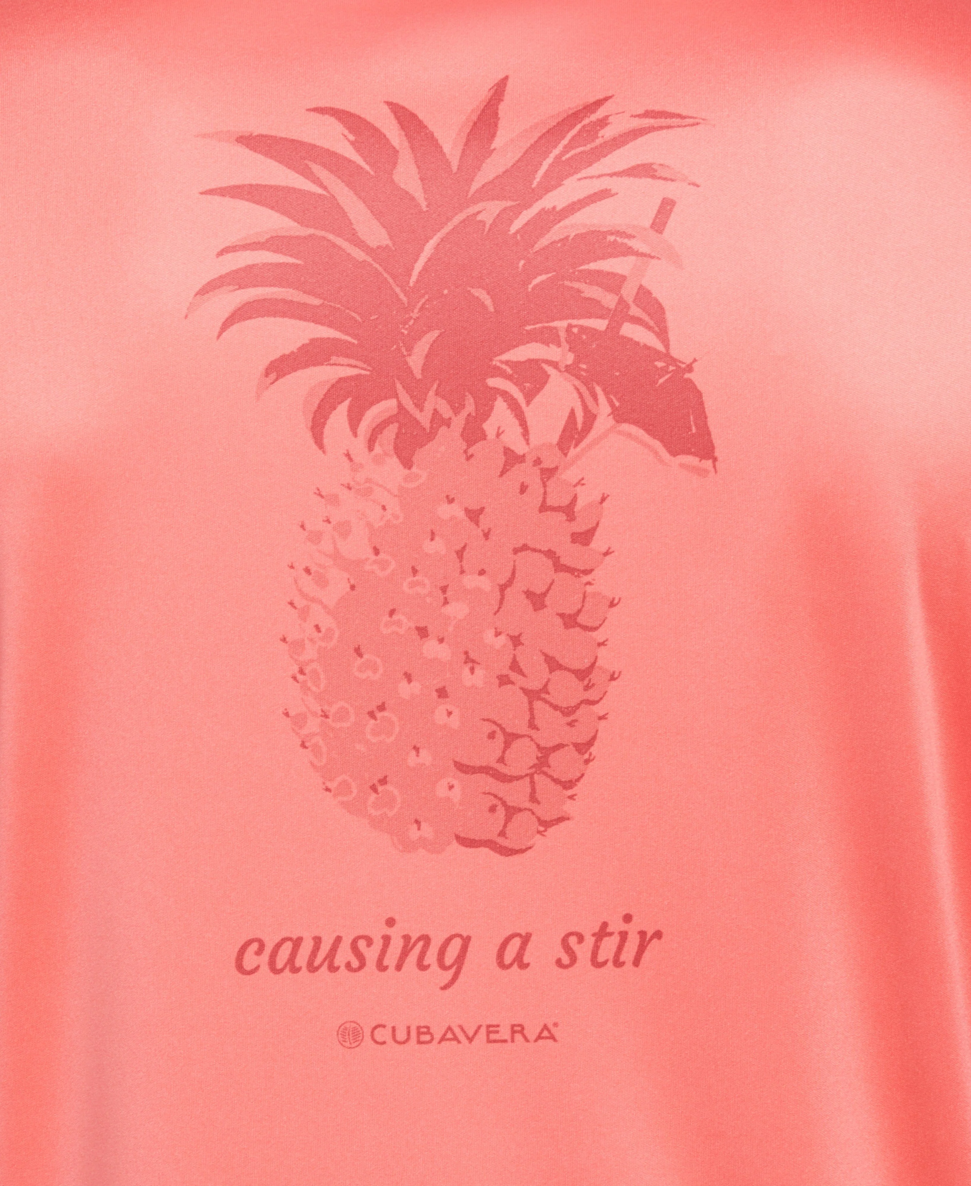 Sun Protection Pineapple Print Stretch Shirt - Image 4