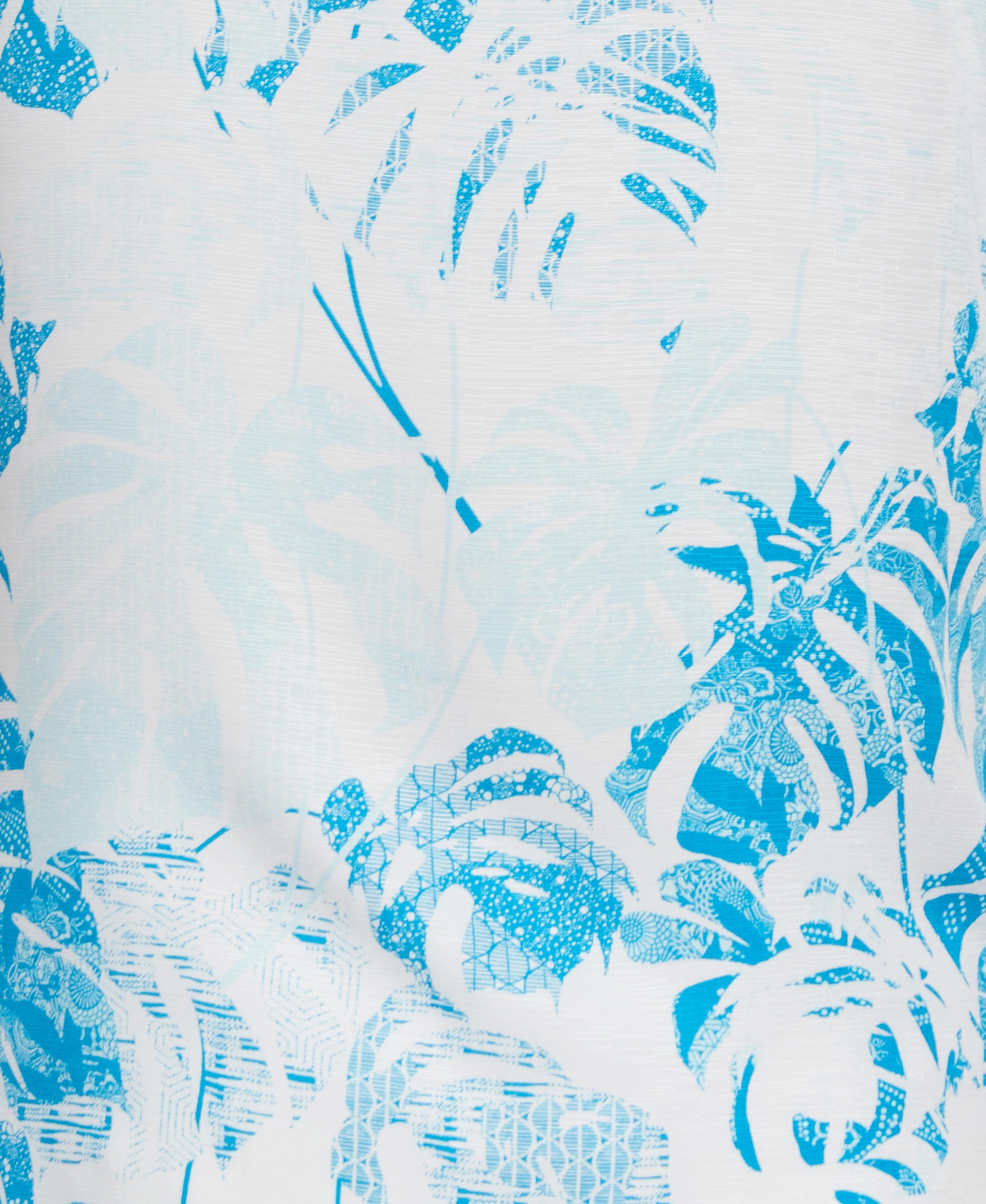Textured Geometric Palm Print Shirt - Image 6