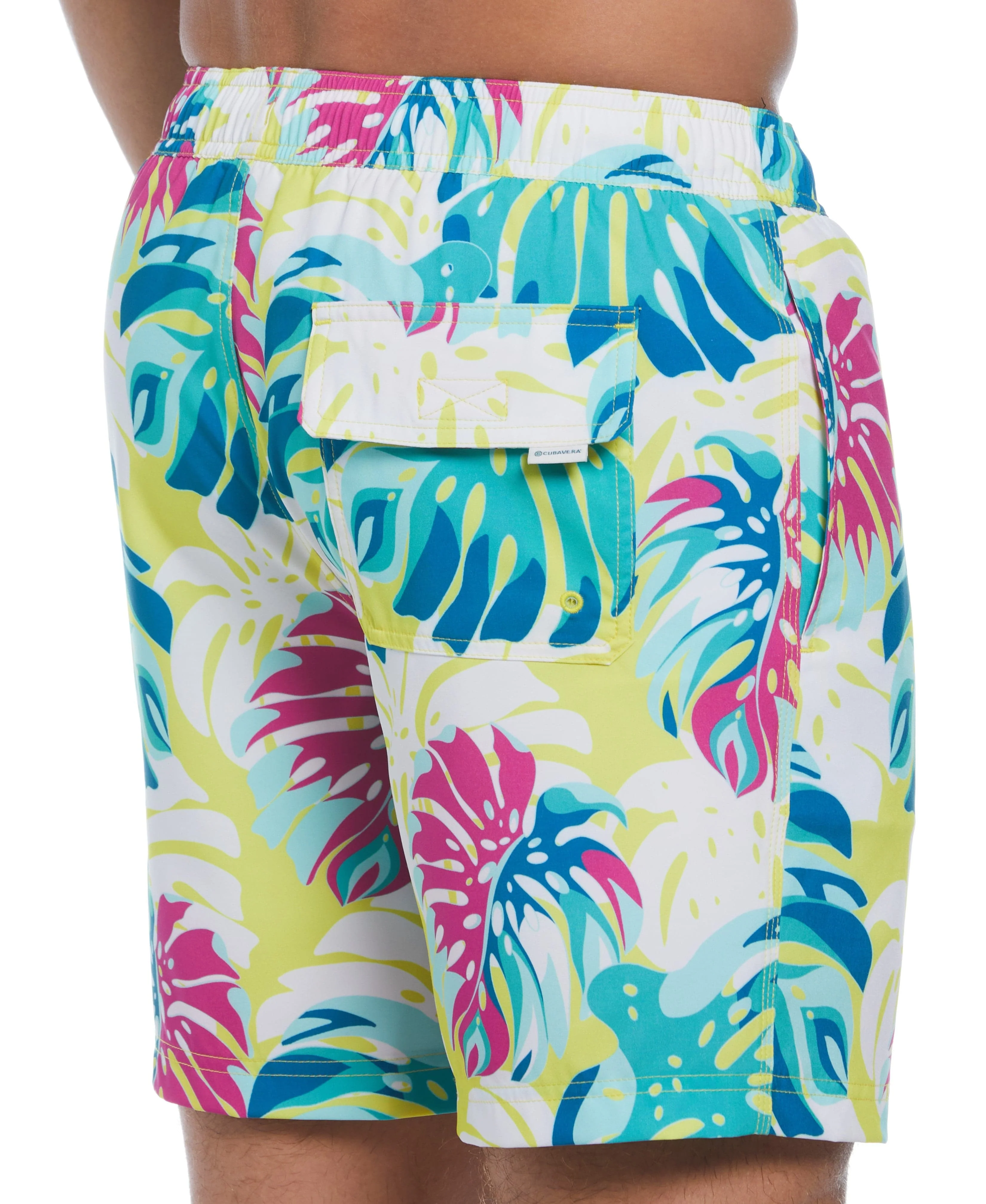 Tropical Leaf Print Swim Short - Image 4