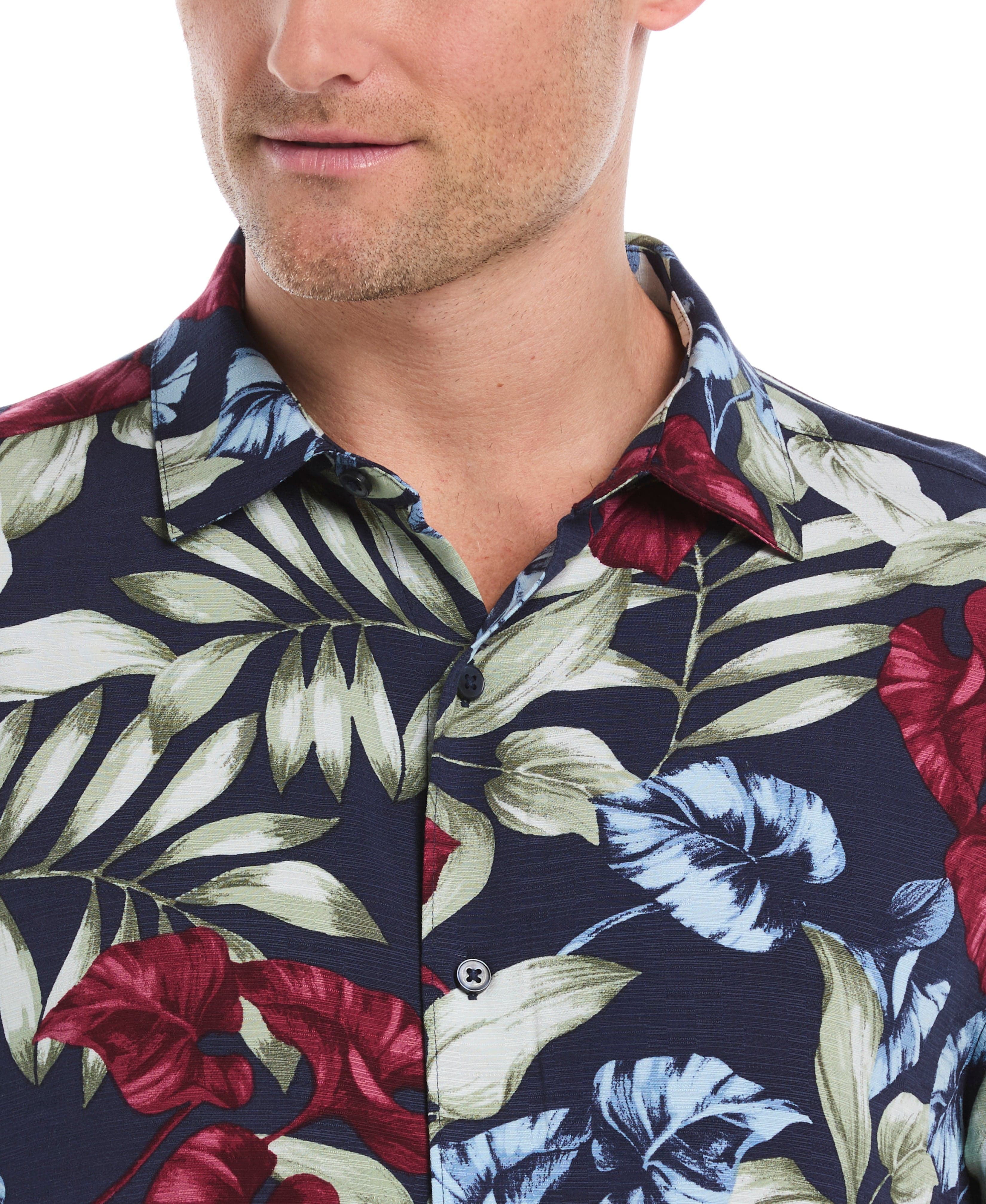 Viscose Texture Floral Print Shirt - Image 6