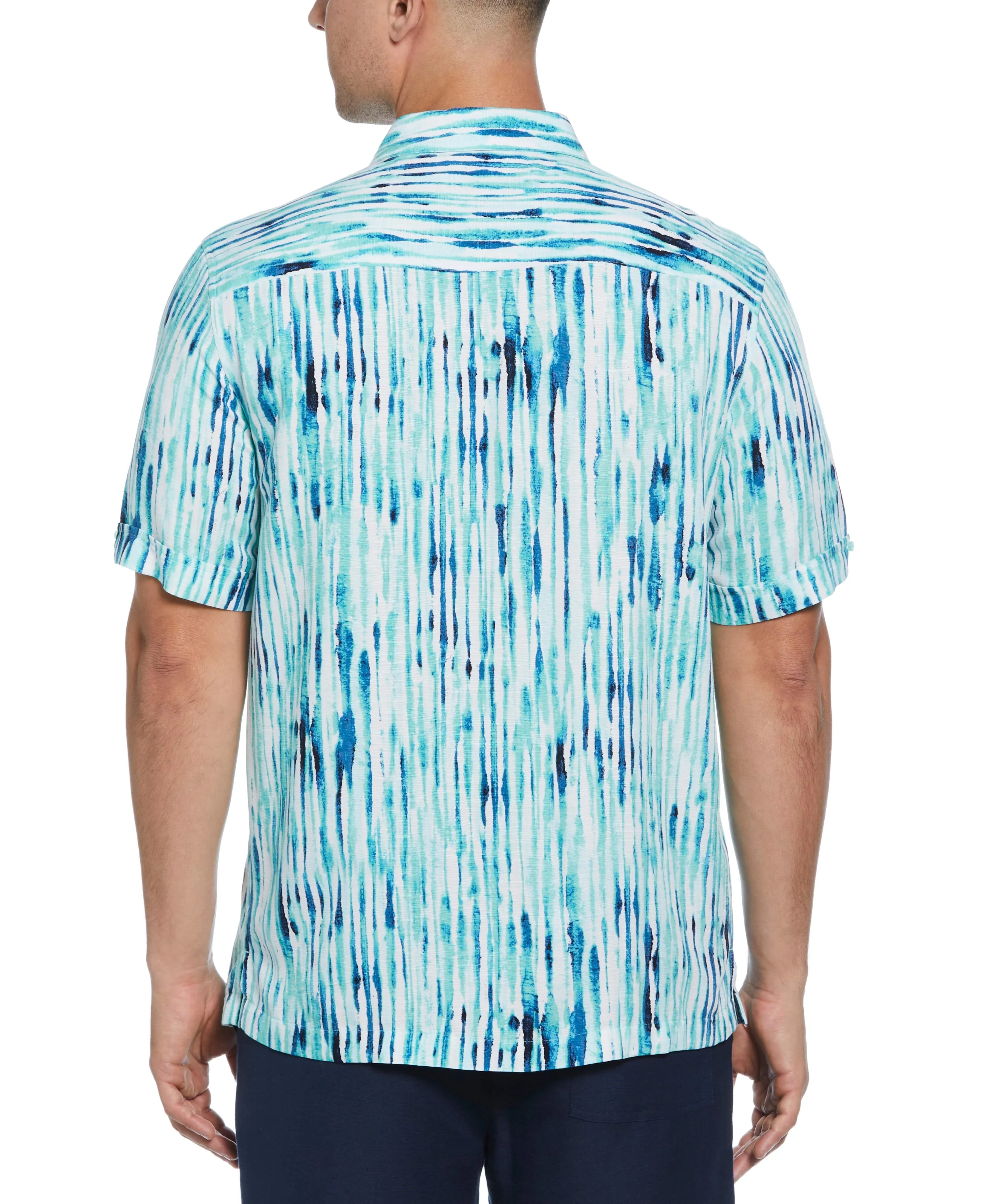 Watercolor Stripe Print Shirt - Image 2