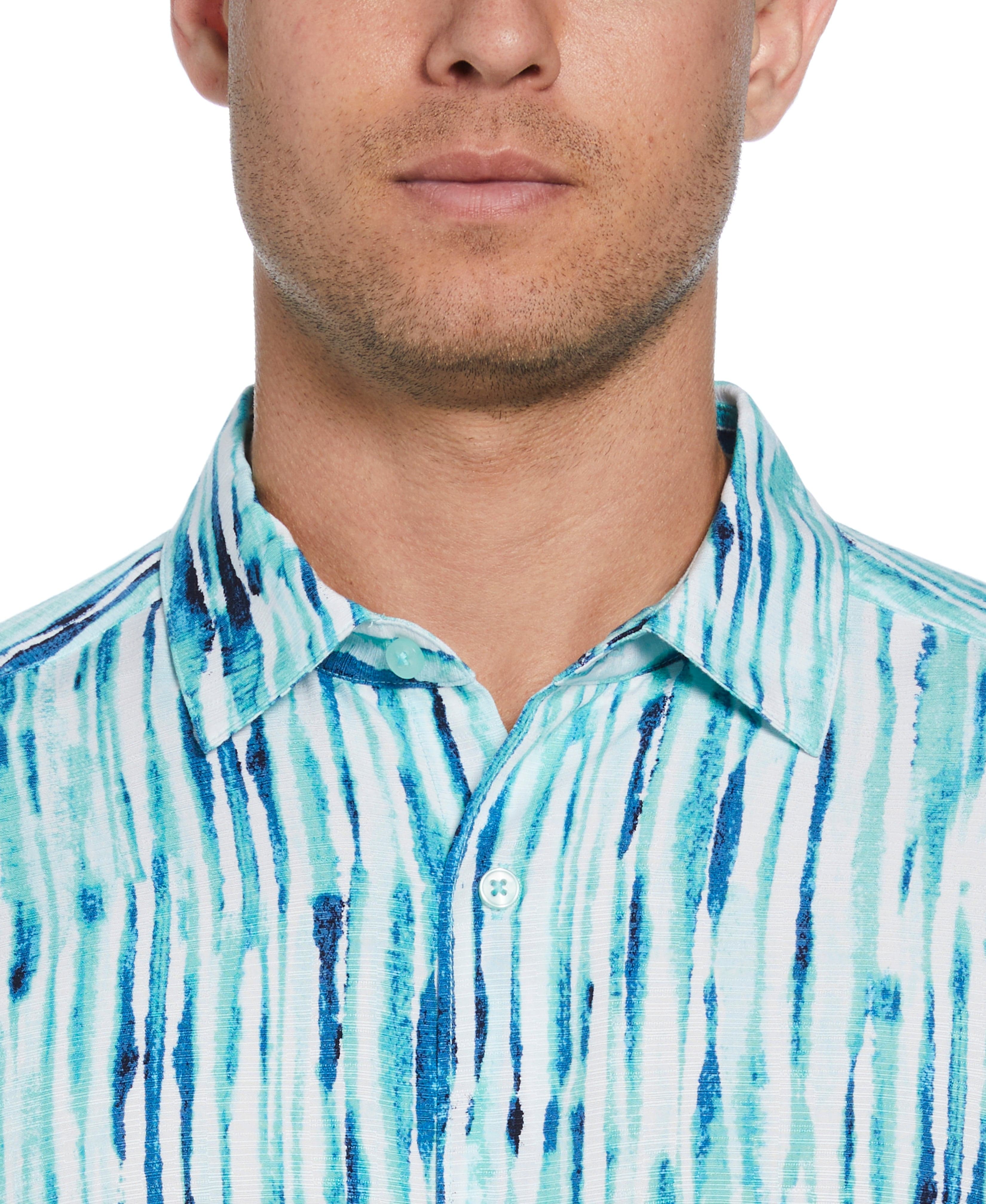 Watercolor Stripe Print Shirt - Image 3